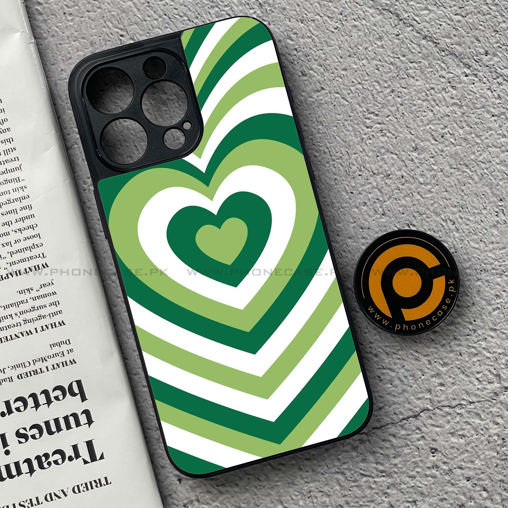 iPhone 15 Pro - Heart Beat Series - Premium Metal Printed soft Bumper shock Proof Case