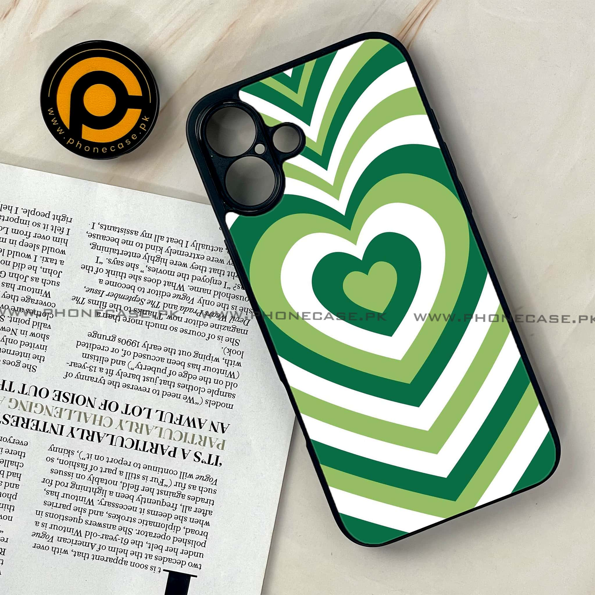 iPhone 16 Plus - Heart Beat Series - Premium Printed Glass soft Bumper shock Proof Case