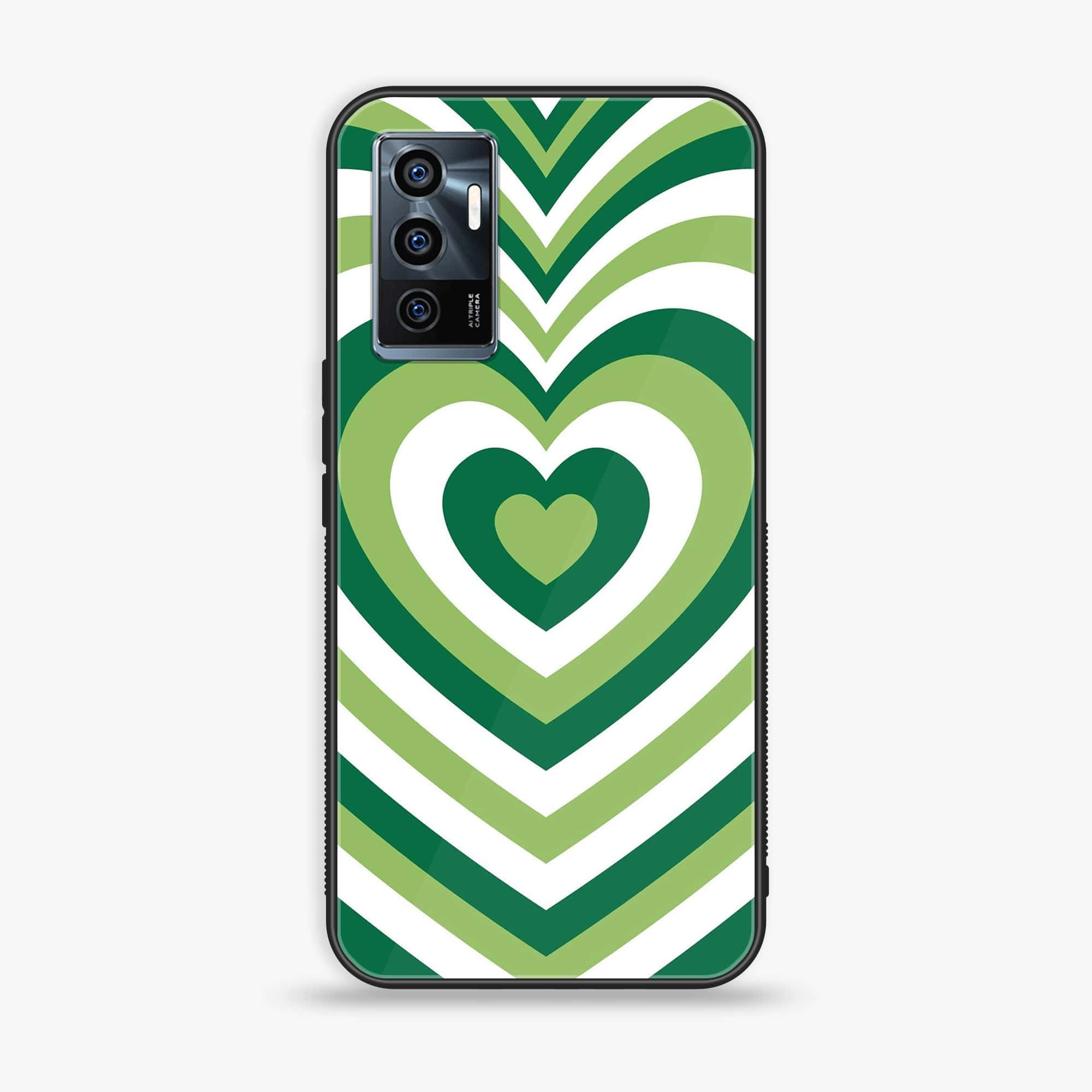 Vivo V23e - Heart Beat Series - Premium Printed Glass soft Bumper shock Proof Case