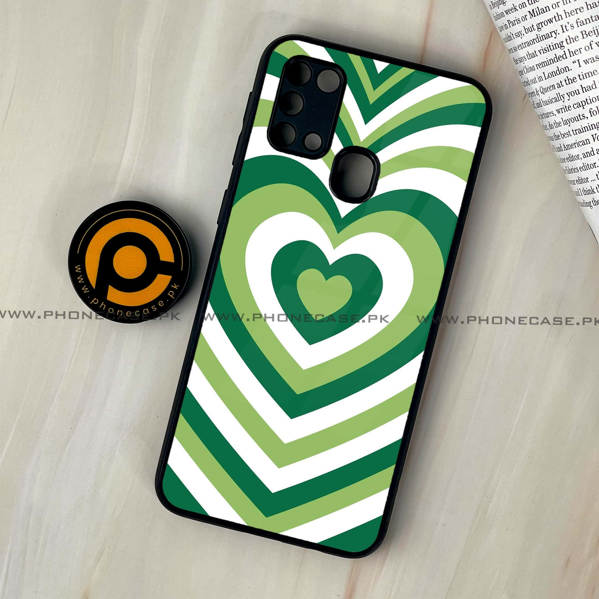 Galaxy M31 - Heart Beat Series - Premium Printed Glass soft Bumper shock Proof Case