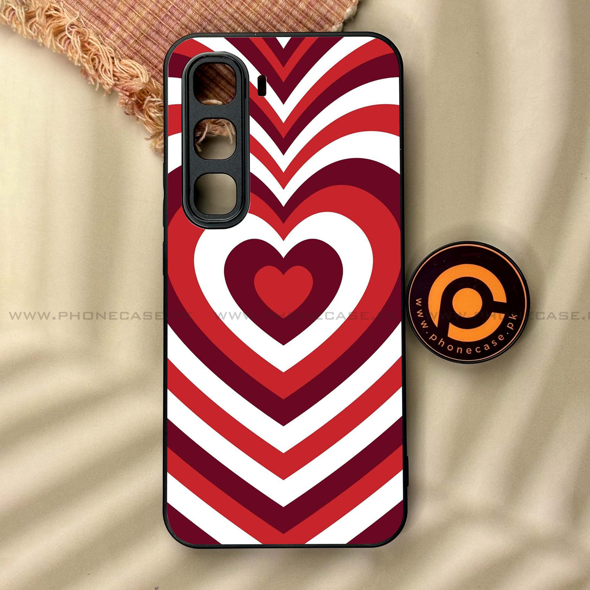 Infinix Hot 60 Pro - Heart Beat Series - Premium Metal Printed soft Bumper shock Proof Case