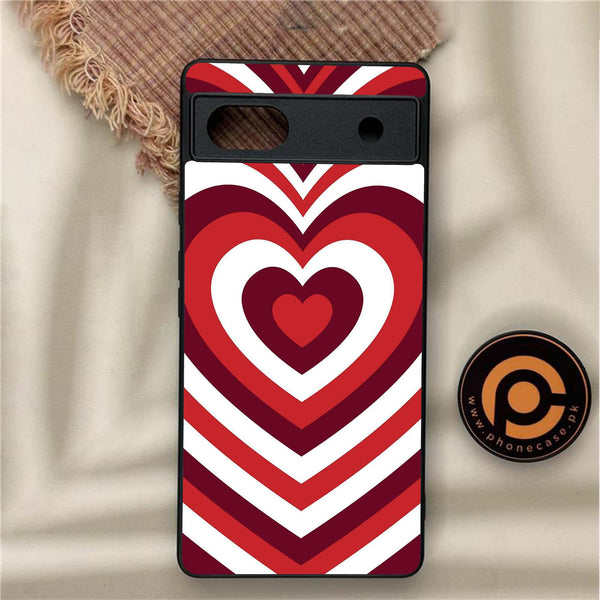 Google Pixel 6A - HeartBeat Series  Design 5 Premium Metal Printed soft Bumper Shock Proof Case CS-19986