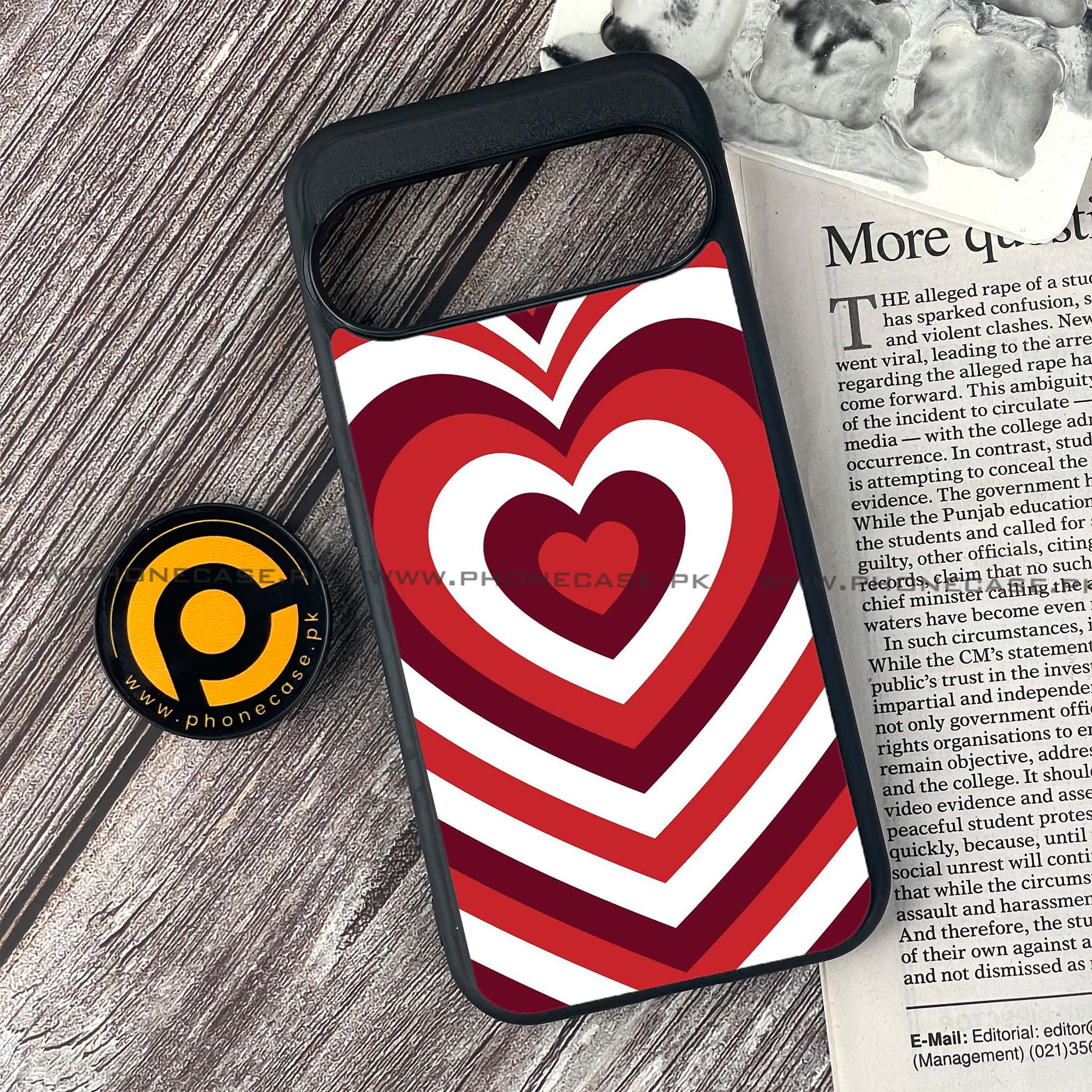 Google Pixel 9 - Heart Beat Series - Premium Metal Printed soft Bumper Shock Proof Case