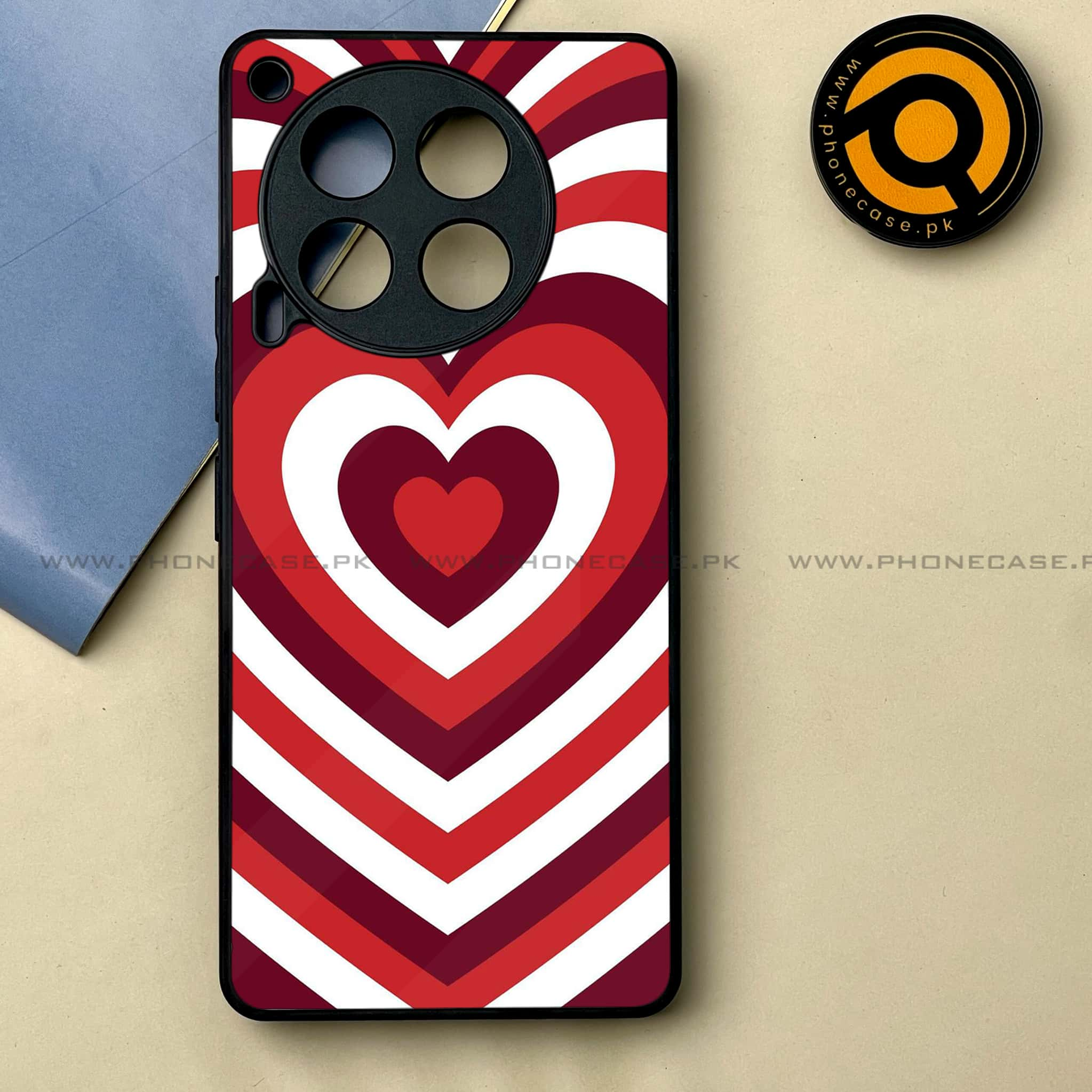 Tecno Camon 30 - Heart Beat Series -  Premium Printed Metal soft Bumper shock Proof Case