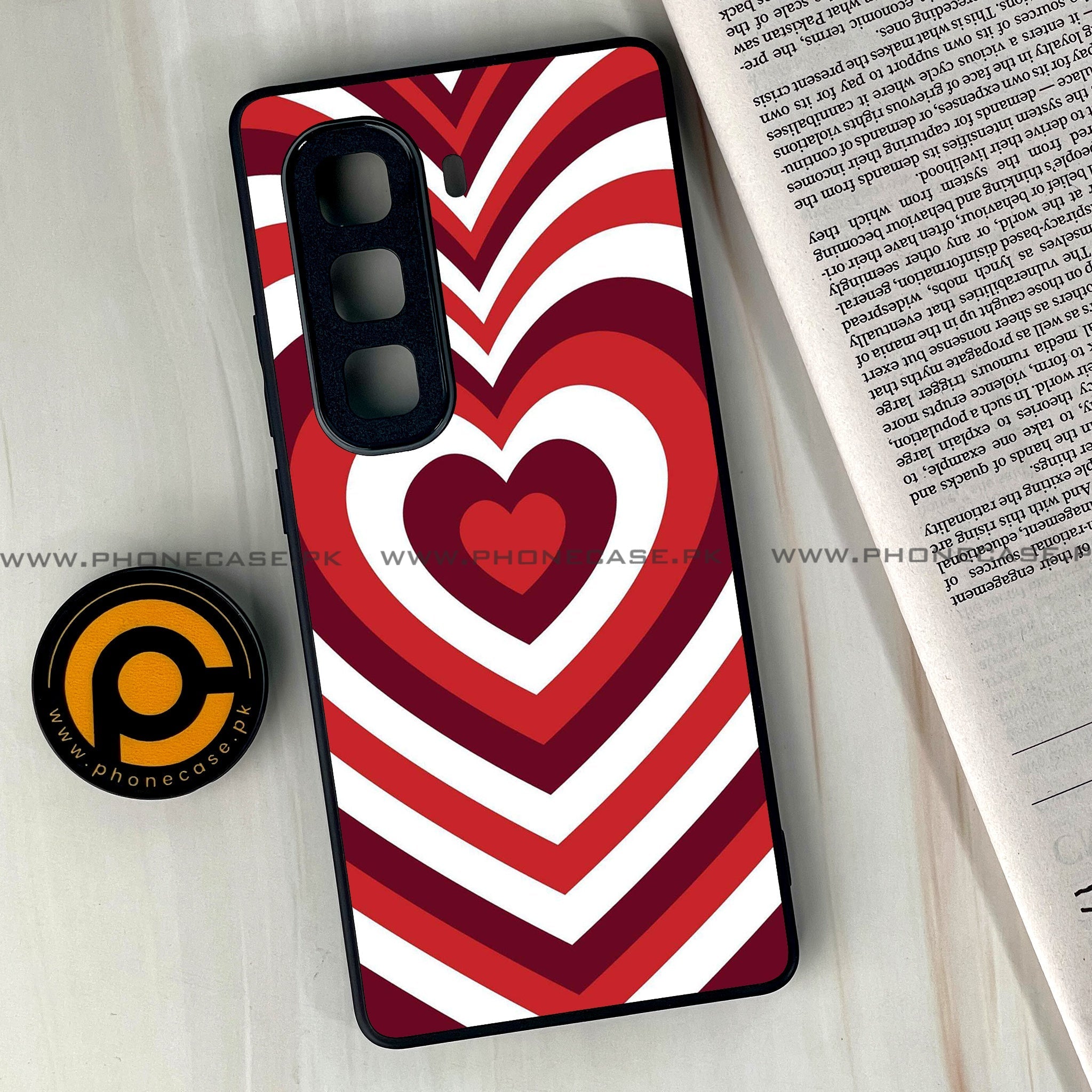 Infinix Hot 60  - Heart Beat Series - Premium Metal Printed soft Bumper shock Proof Case