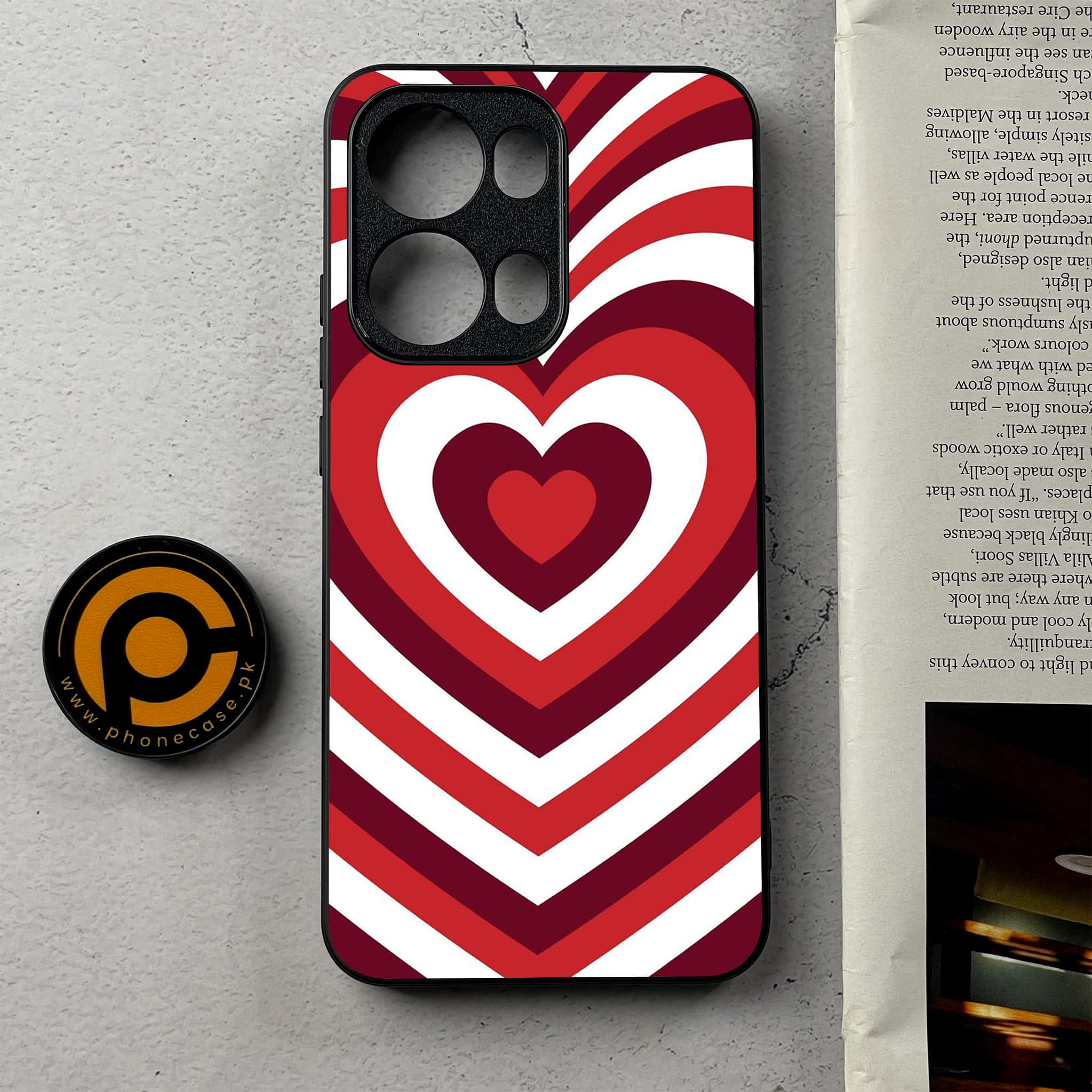 Oppo Reno 13 Pro -  Heart Beat Series - Premium Metal Printed Soft Bumper Shockproof Case