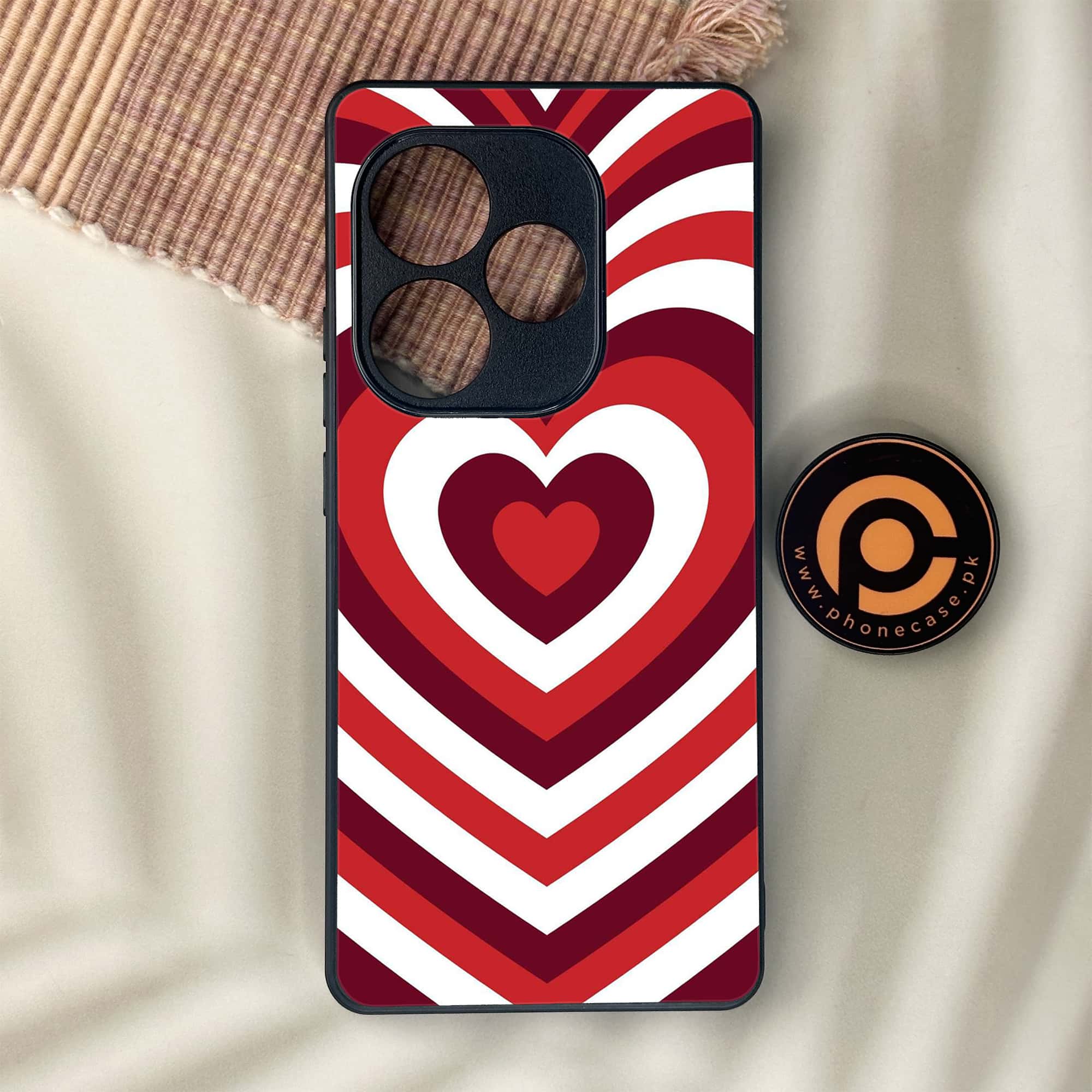 Realme GT 6 - Heart Beat Series - Premium Metal Printed soft Bumper shock Proof Case