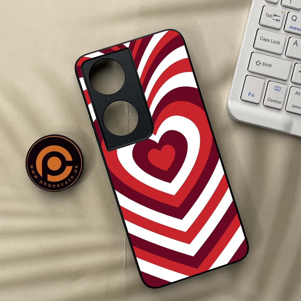 Honor X7b - Heart Beat Series - Premium Metal  Printed soft Bumper shock Proof Case