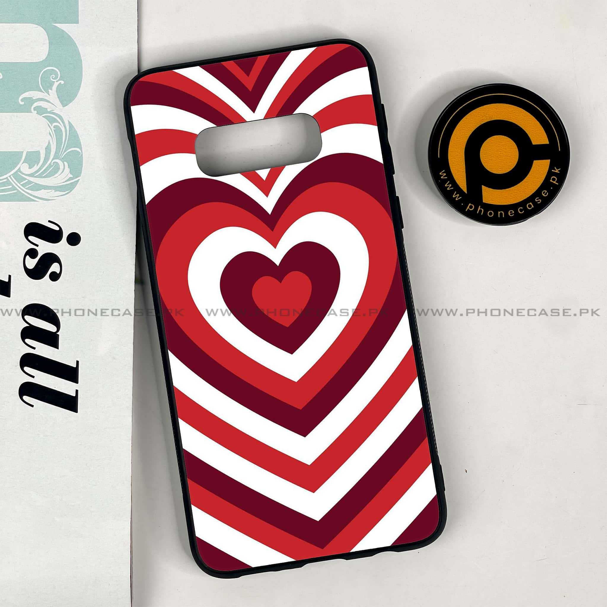 Galaxy S10e - Heart Beat Series - Premium Printed Glass soft Bumper shock Proof Case