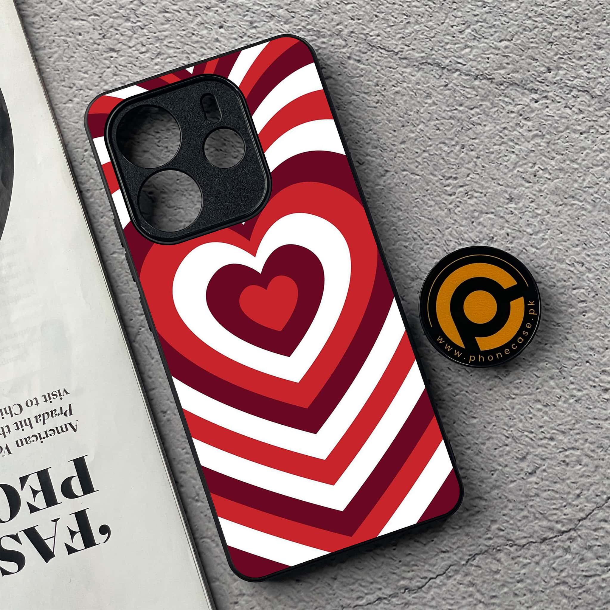 Xiaomi Redmi Note 14 - Heart Beat Series - Premium Printed Glass soft Bumper shock Proof Case