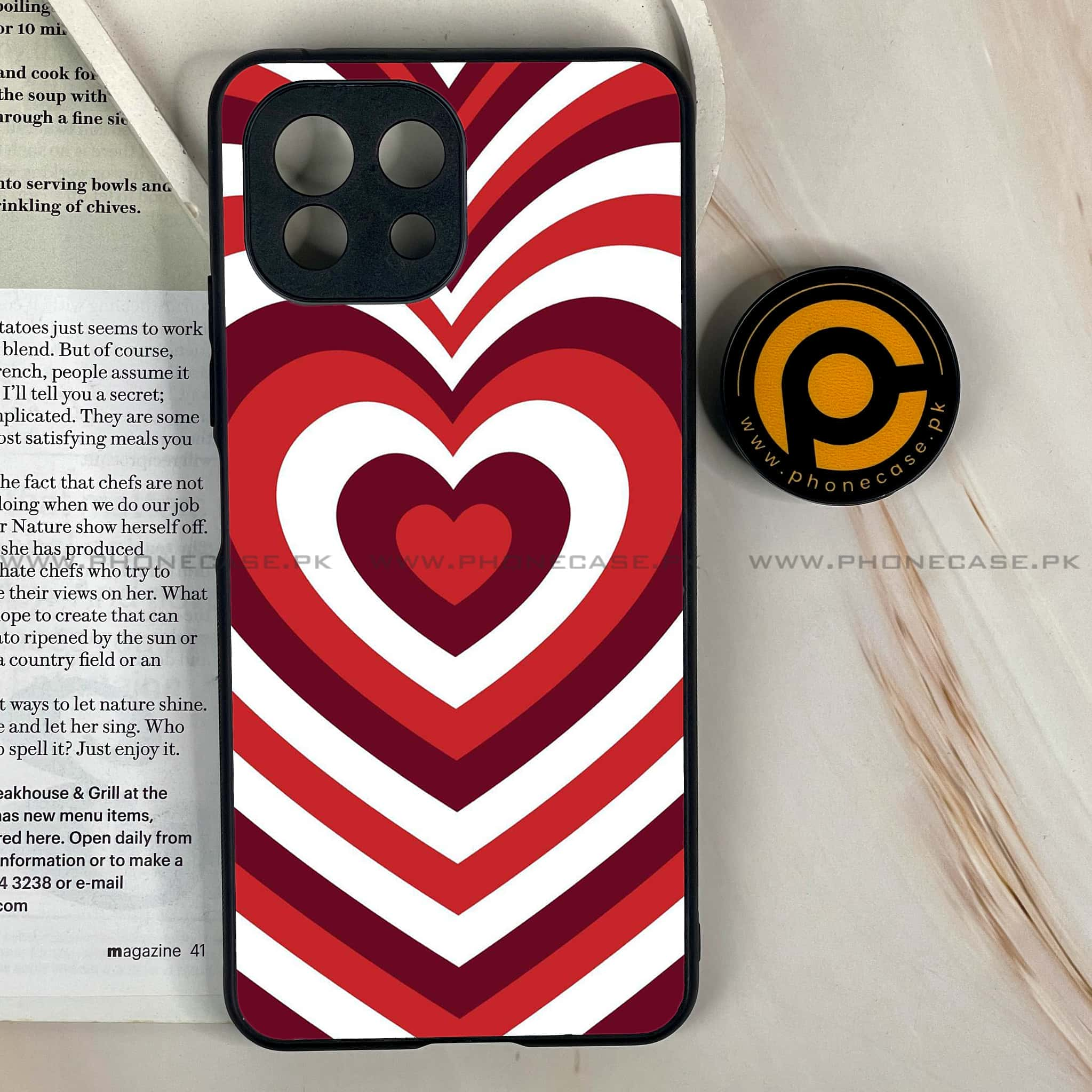 Mi 11 Lite -Heart Beat Series - Premium Printed Glass soft Bumper shock Proof Case