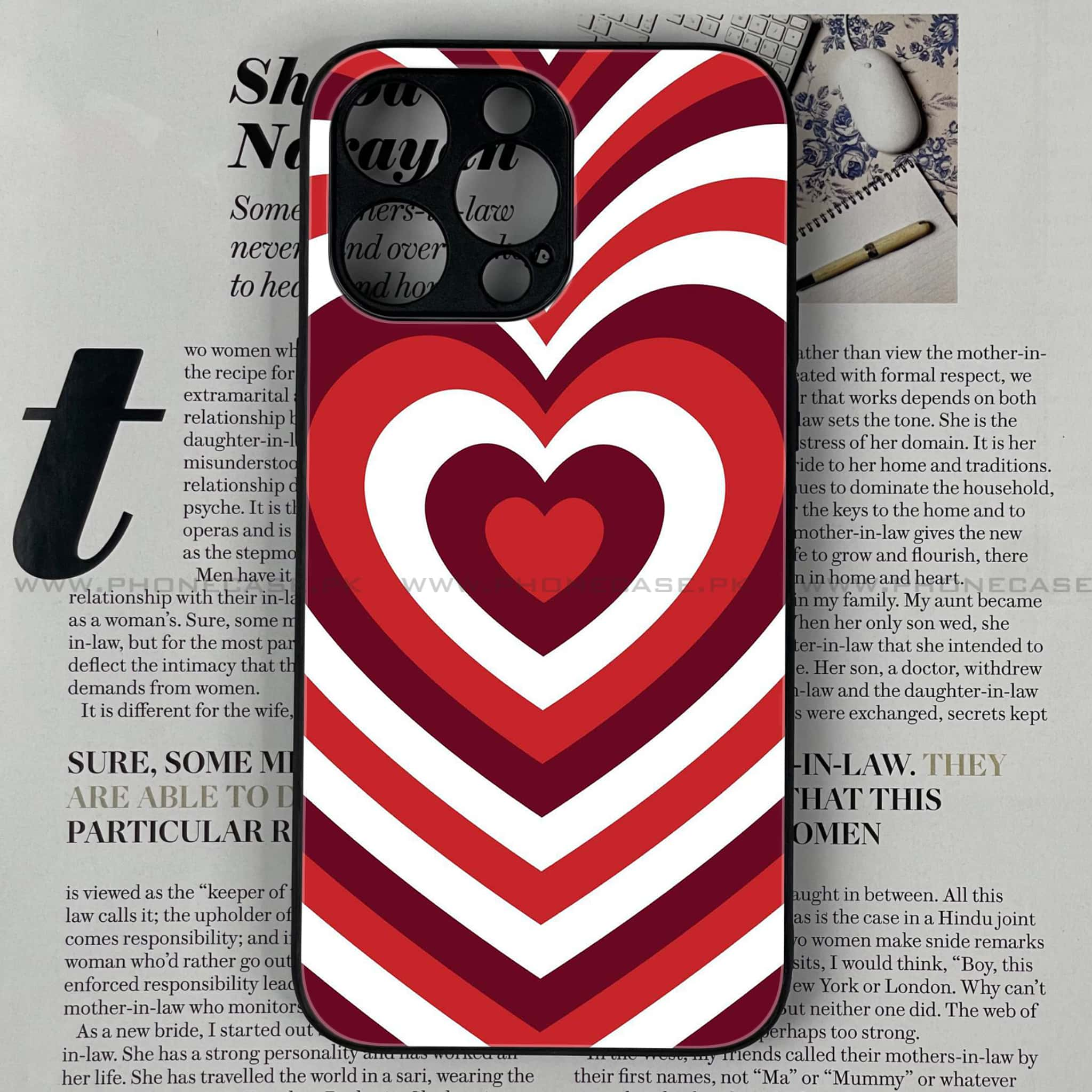 iPhone 14 Pro - Heart Beat Series - Premium Printed Glass soft Bumper shock Proof Case