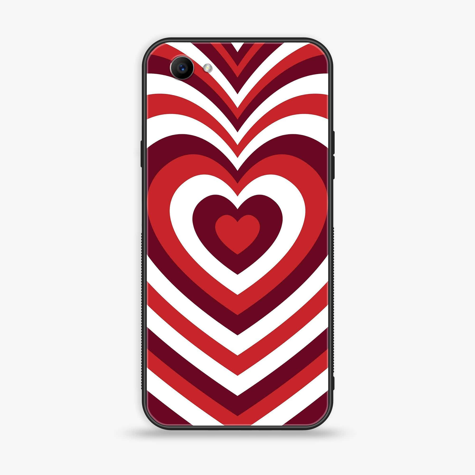 Oppo F7 Youth - Heart Beat Series - Premium Printed Glass soft Bumper shock Proof Case