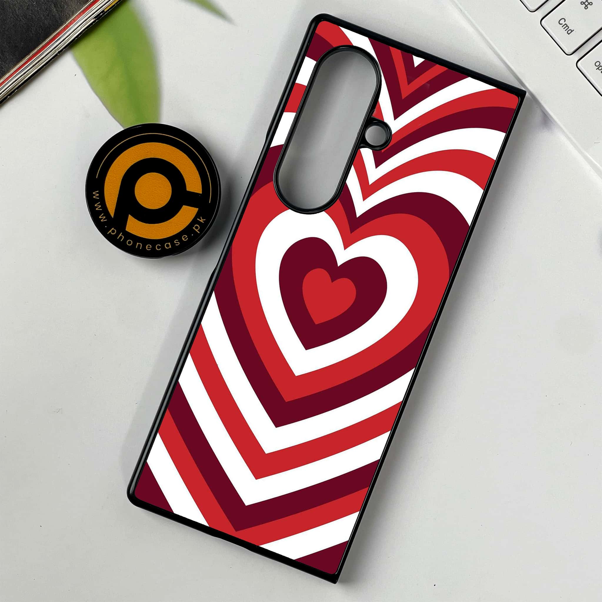 Samsung Galaxy Z Fold 7 - Heart Beat Series - Premium Metal Printed soft Bumper shock Proof Case