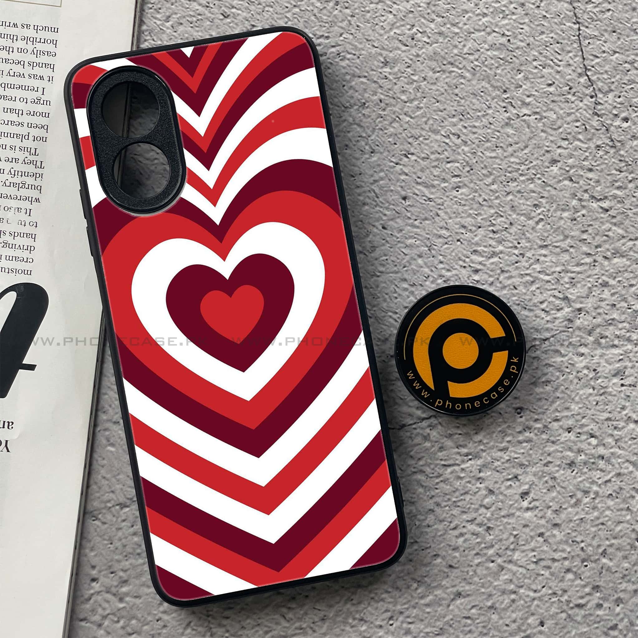 Oppo A18 4G - Heart Beat Series - Premium Printed Glass soft Bumper shock Proof Case