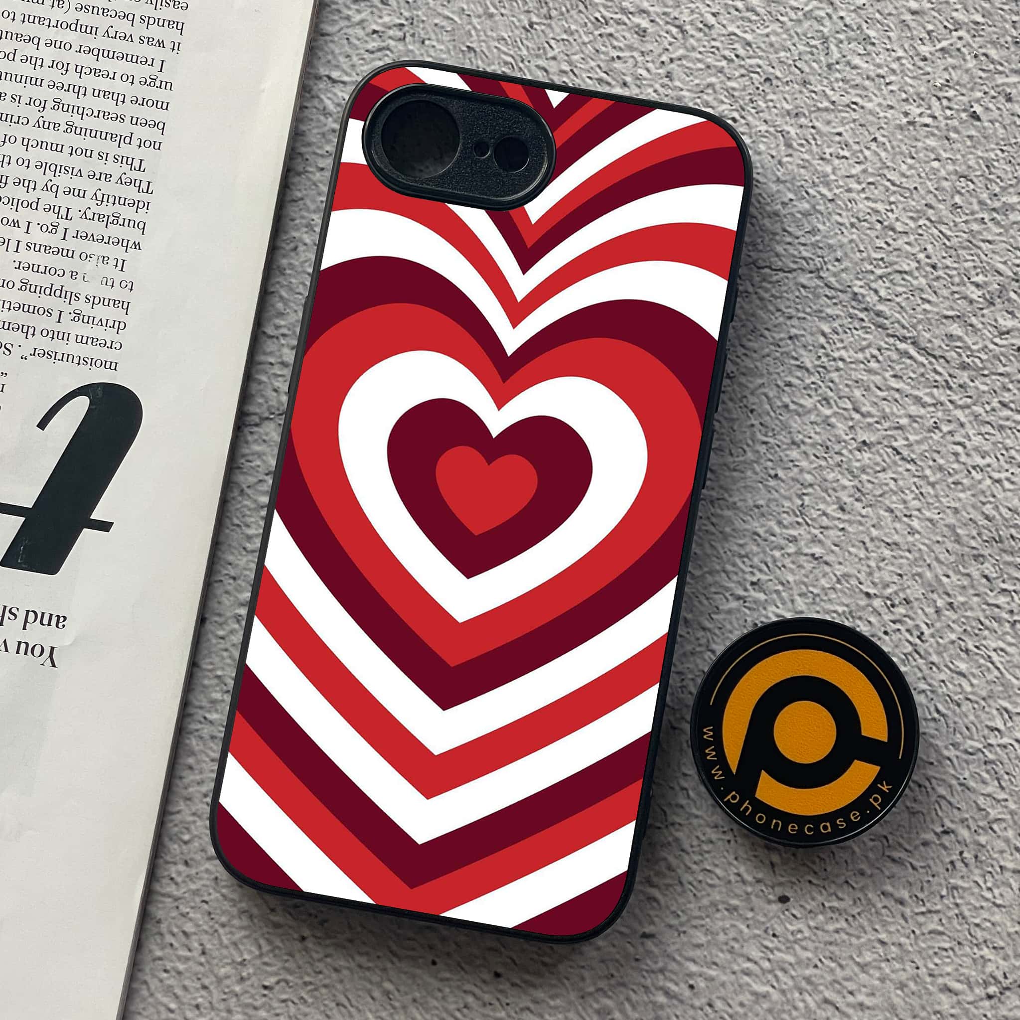 iPhone 16e - Heart Beat Series - Premium Metal  Printed soft Bumper shock Proof Case
