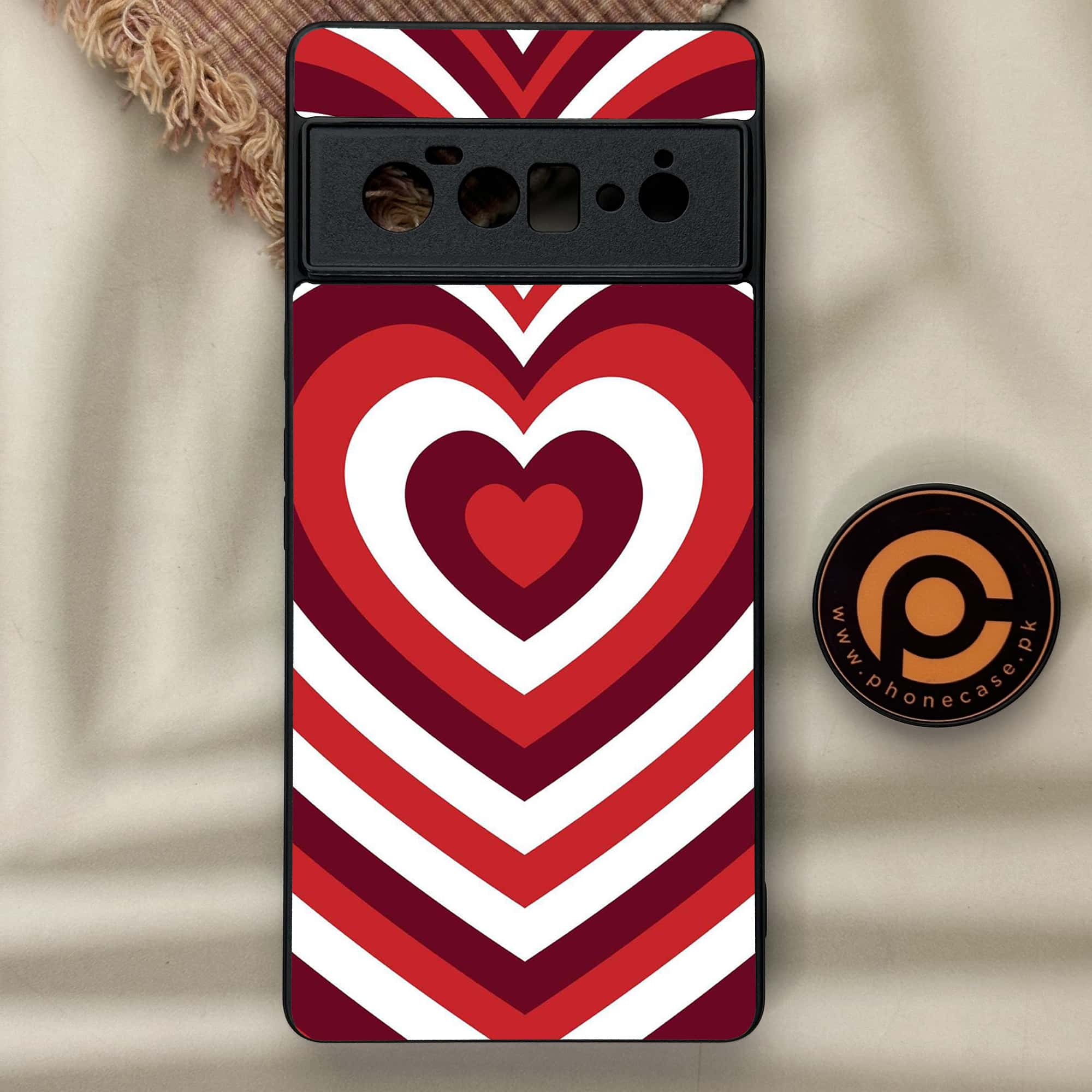 Google Pixel 6 Pro-Heart Beat Series - Premium Metal Printed soft Bumper Shock Proof Case