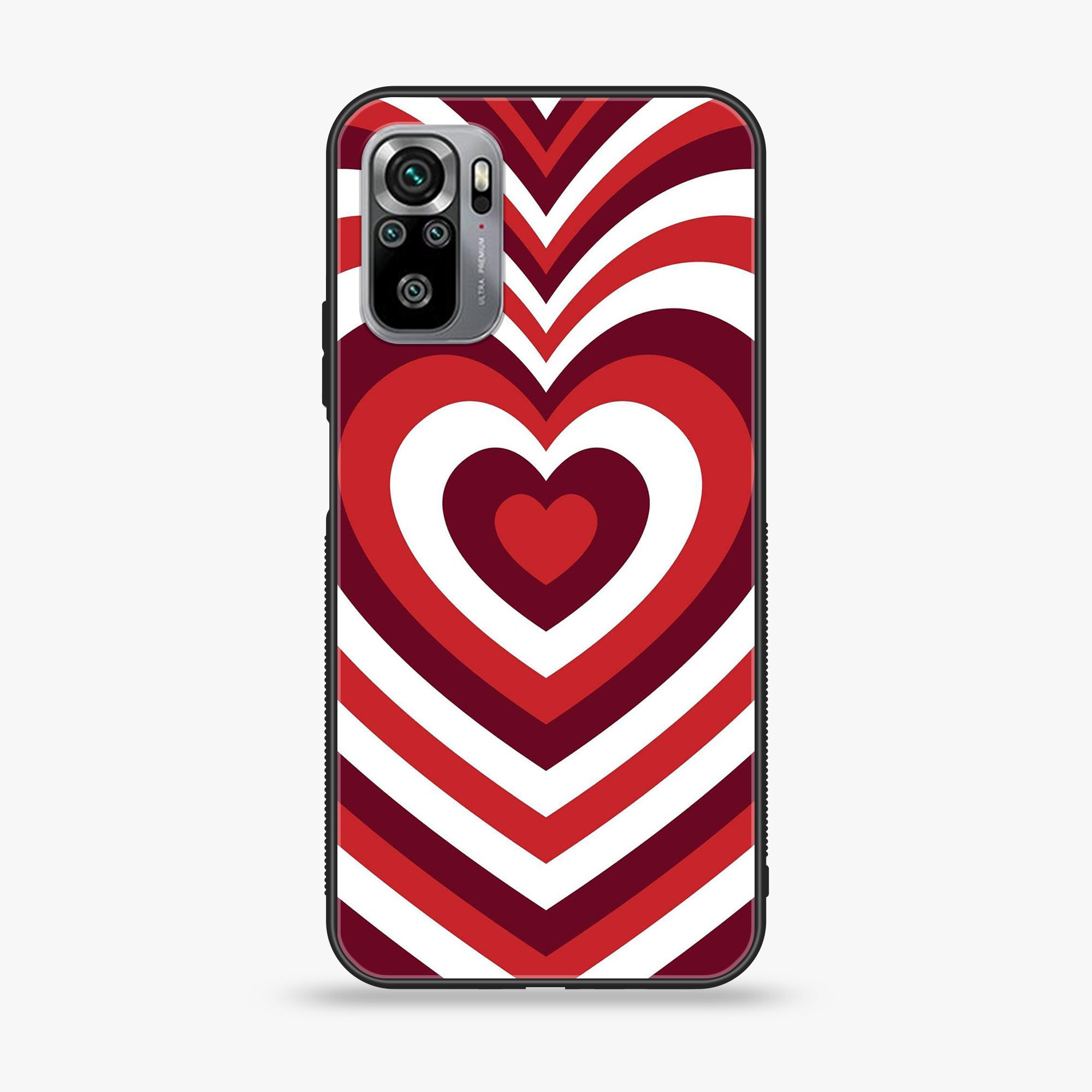 Xiaomi Redmi Note 10S - Heart Beat Series - Premium Printed Glass soft Bumper shock Proof Case