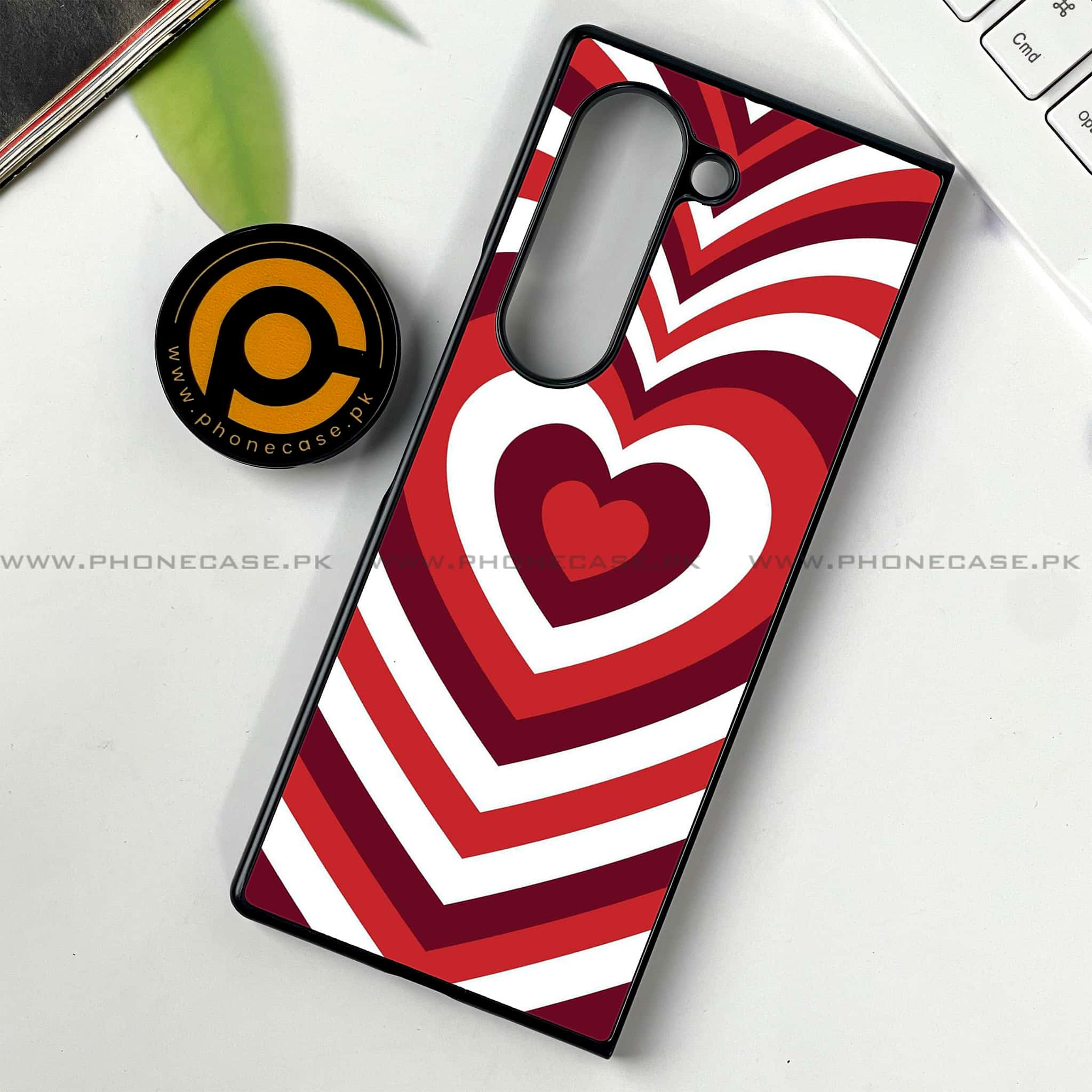 Samsung Galaxy Z Fold 6 - Heart Beat Series - Premium Printed Metal soft Bumper shock Proof Case