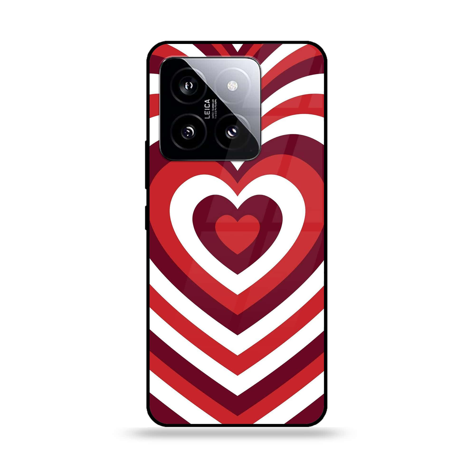 Xiaomi 14 - Heart Beat Series - Premium Printed Glass soft Bumper shock Proof Case