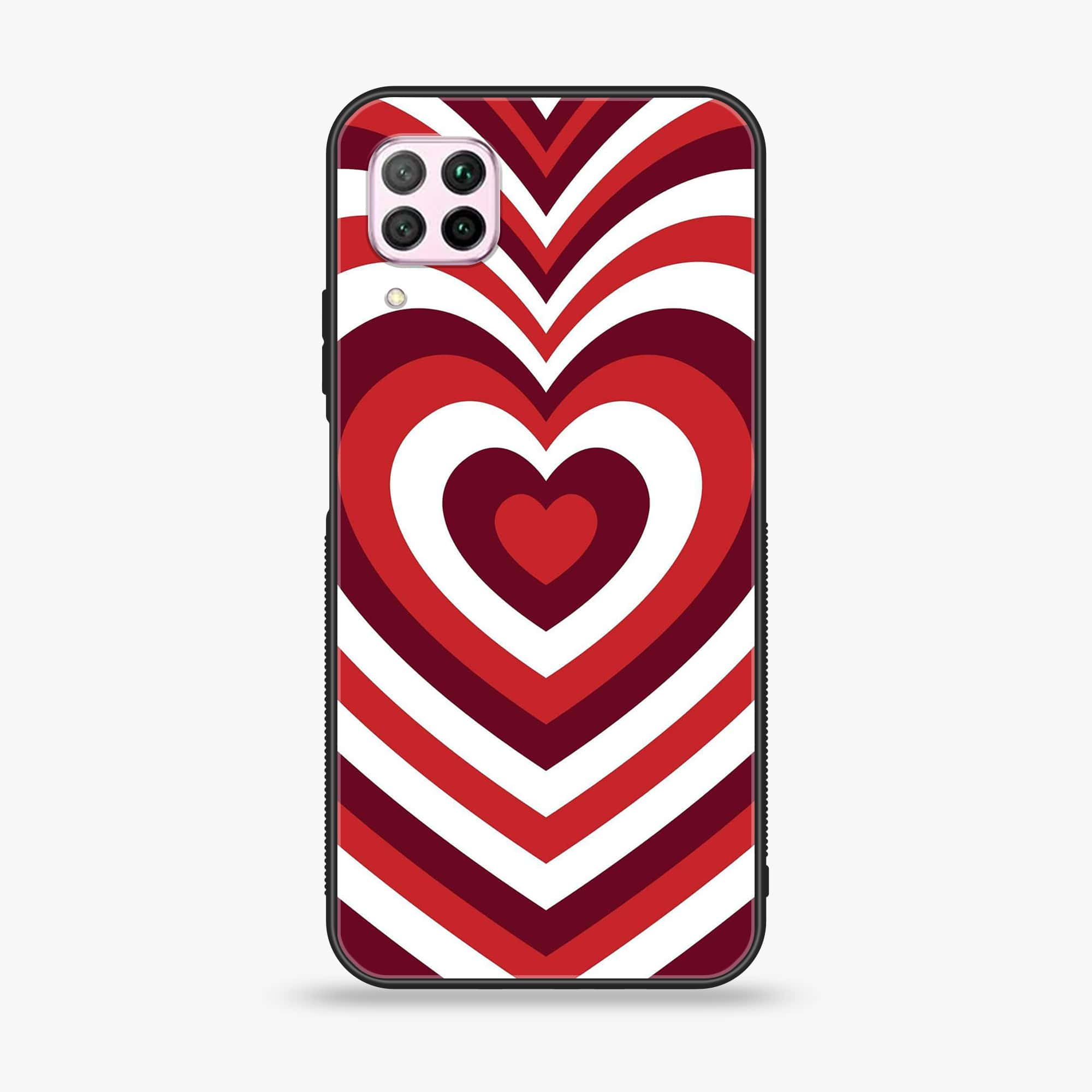 Huawei Nova 7i - Heart Beat Series - Premium Printed Glass soft Bumper shock Proof Case