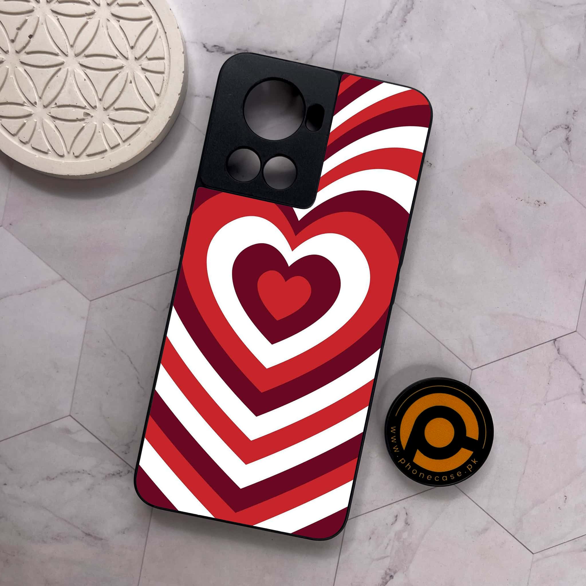 OnePlus 10R - Heart Beat Series - Premium Metal Printed soft Bumper shock Proof Case