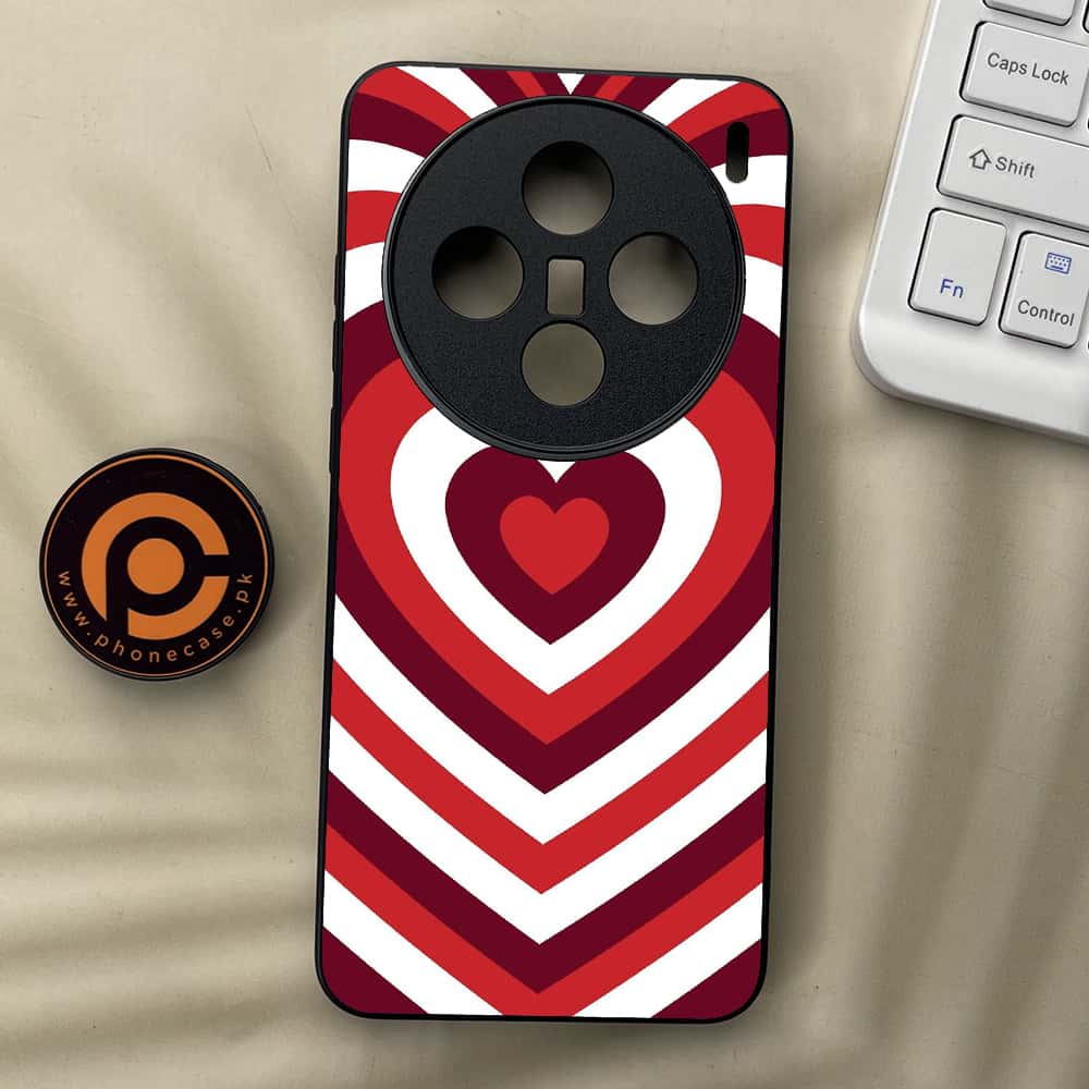 Vivo X200 - Heart Beat Series - Premium Metal  Printed soft Bumper shock Proof Case