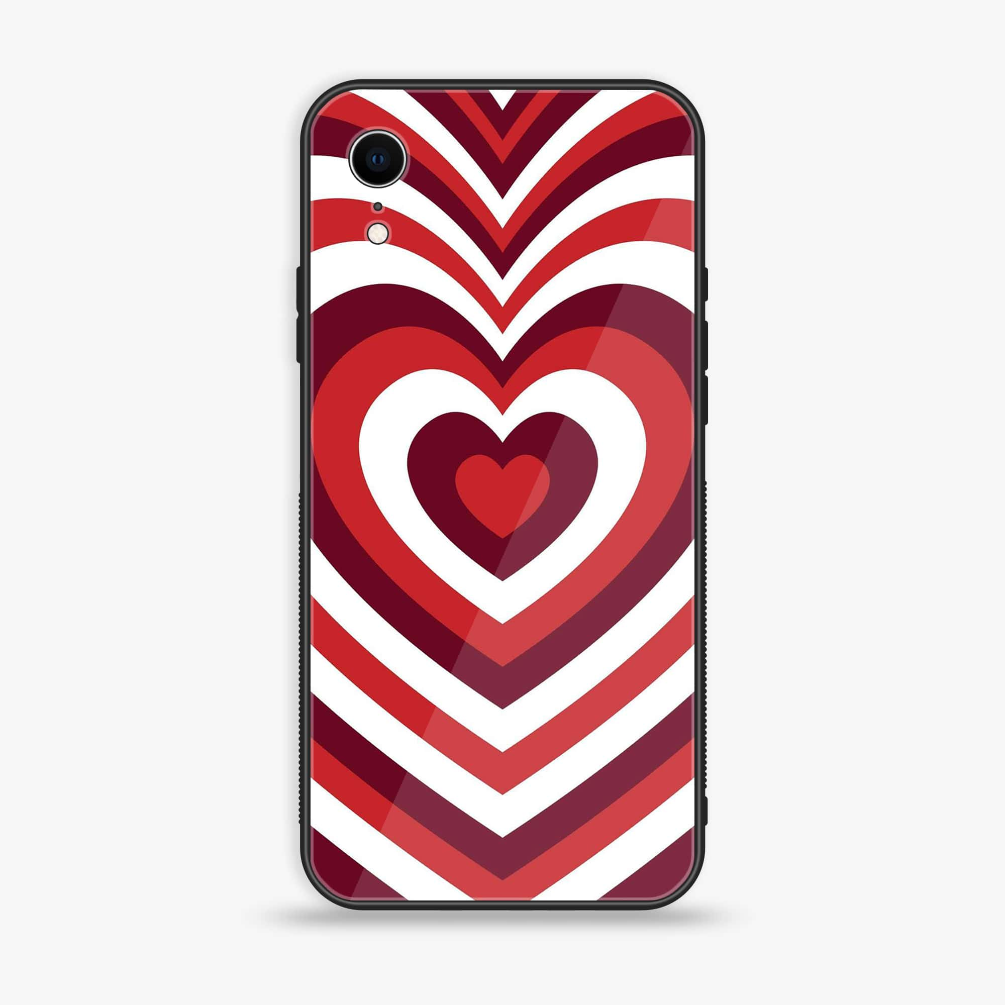 iPhone XR -Heart Beat Series - Premium Printed Glass soft Bumper shock Proof Case