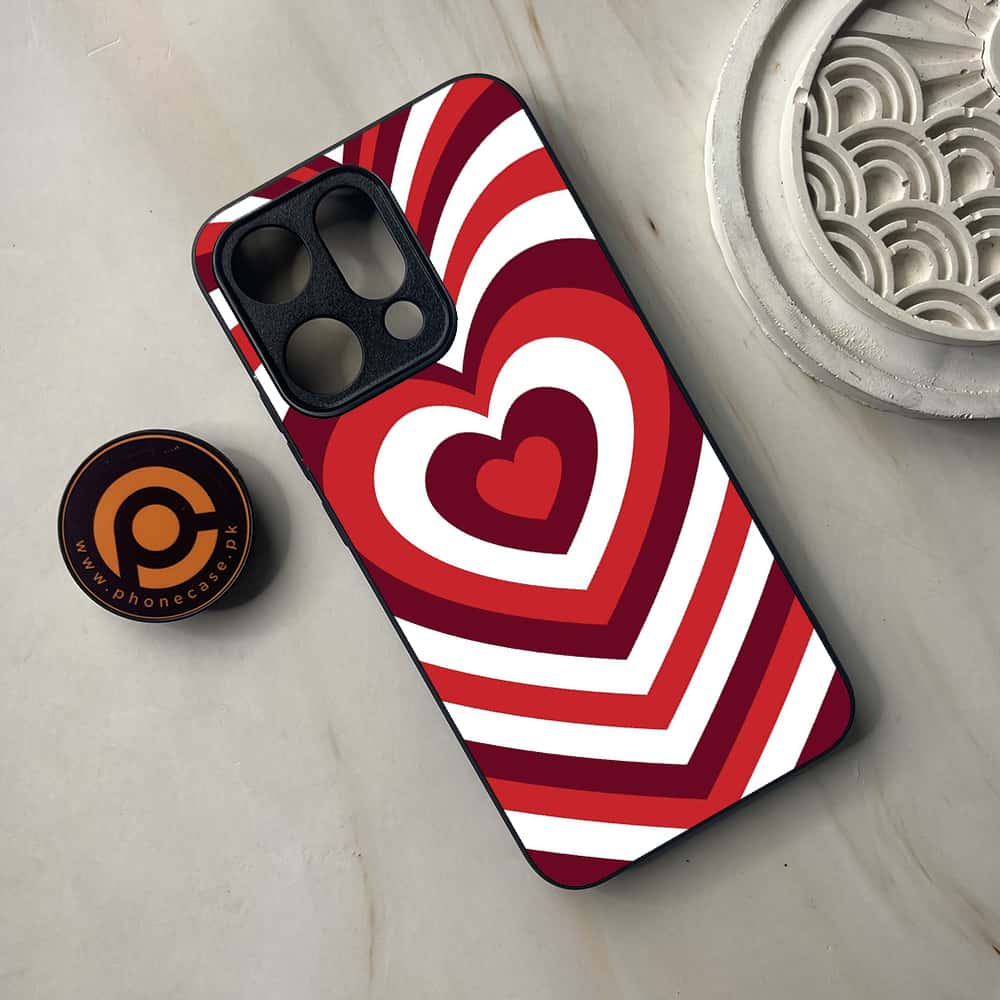 Oppo Reno 14 5G - Heart Beat Series - Premium Metal Printed soft Bumper shock Proof Case