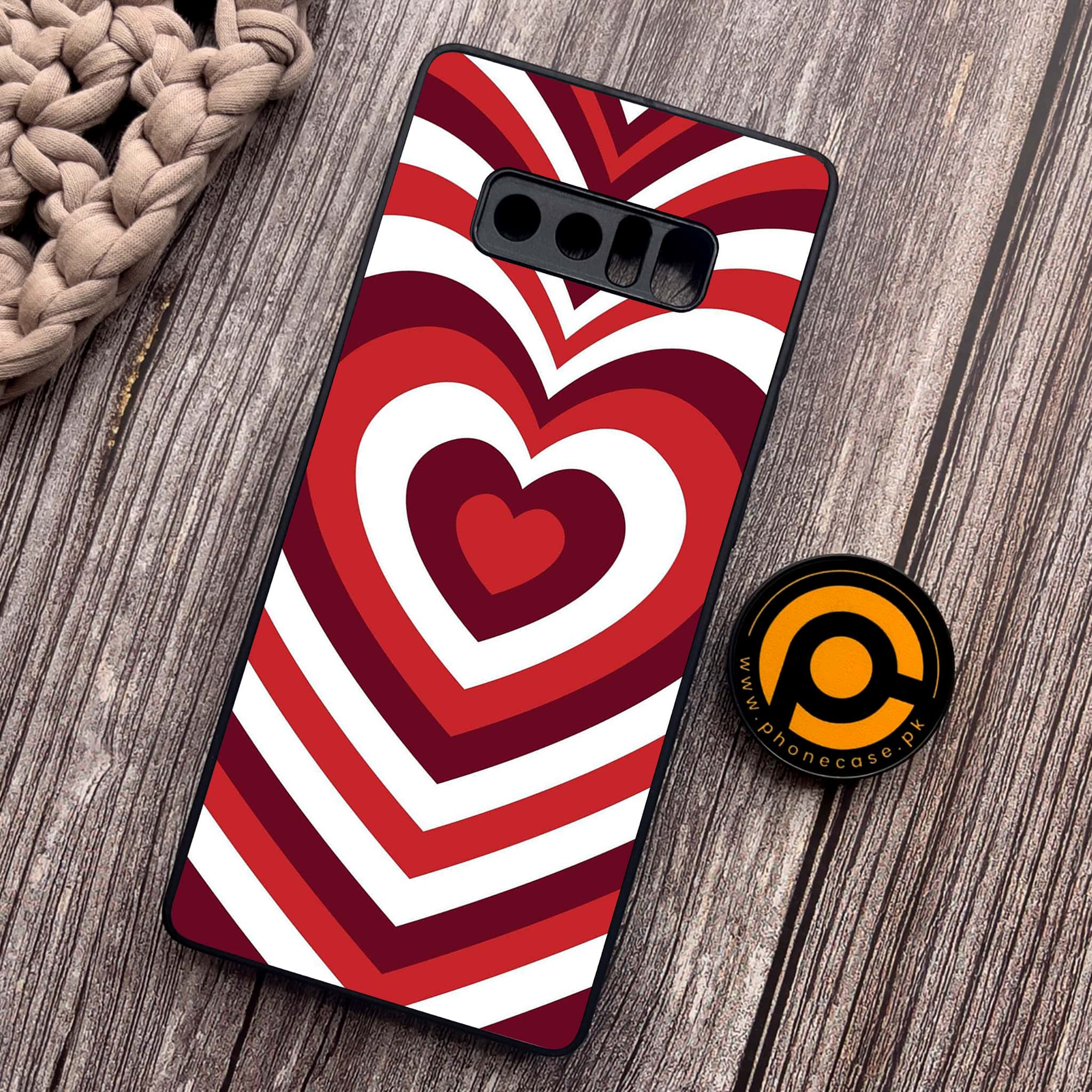 Samsung Galaxy Note 8 - Heart Beat Series - Premium Metal Printed soft Bumper shock Proof Case