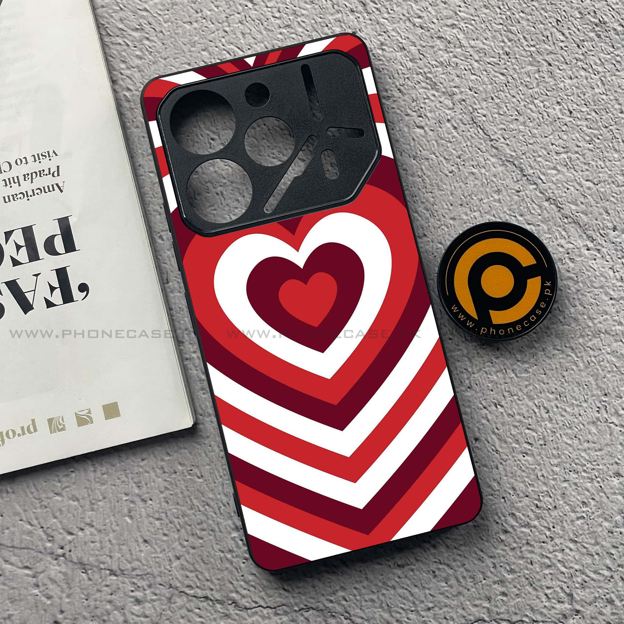 Tecno Pova 6 Pro - Heart Beat Series - Premium Printed Glass soft Bumper shock Proof Case