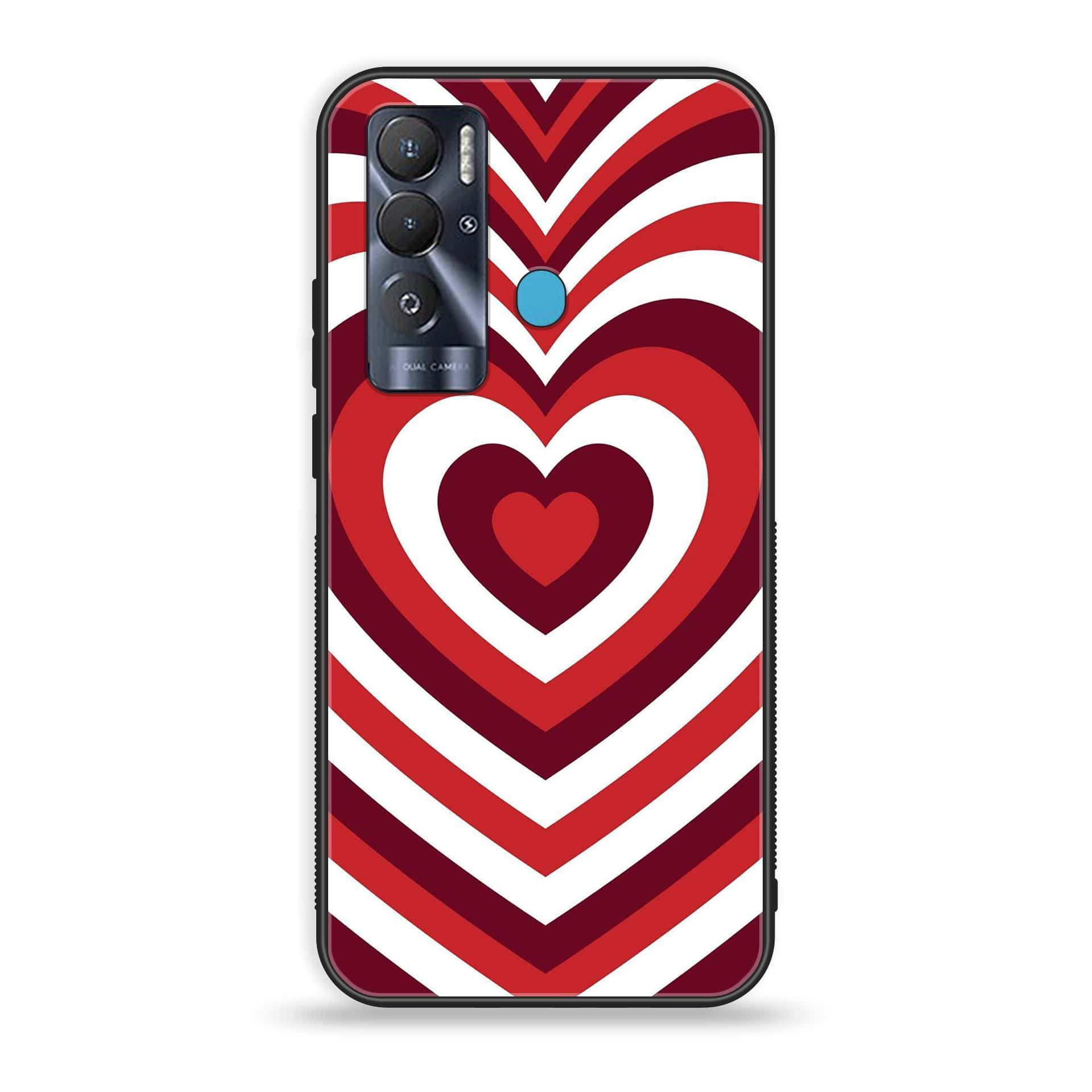 Tecno Pova Neo Heart Beat series Premium Printed Glass soft Bumper shock Proof Case