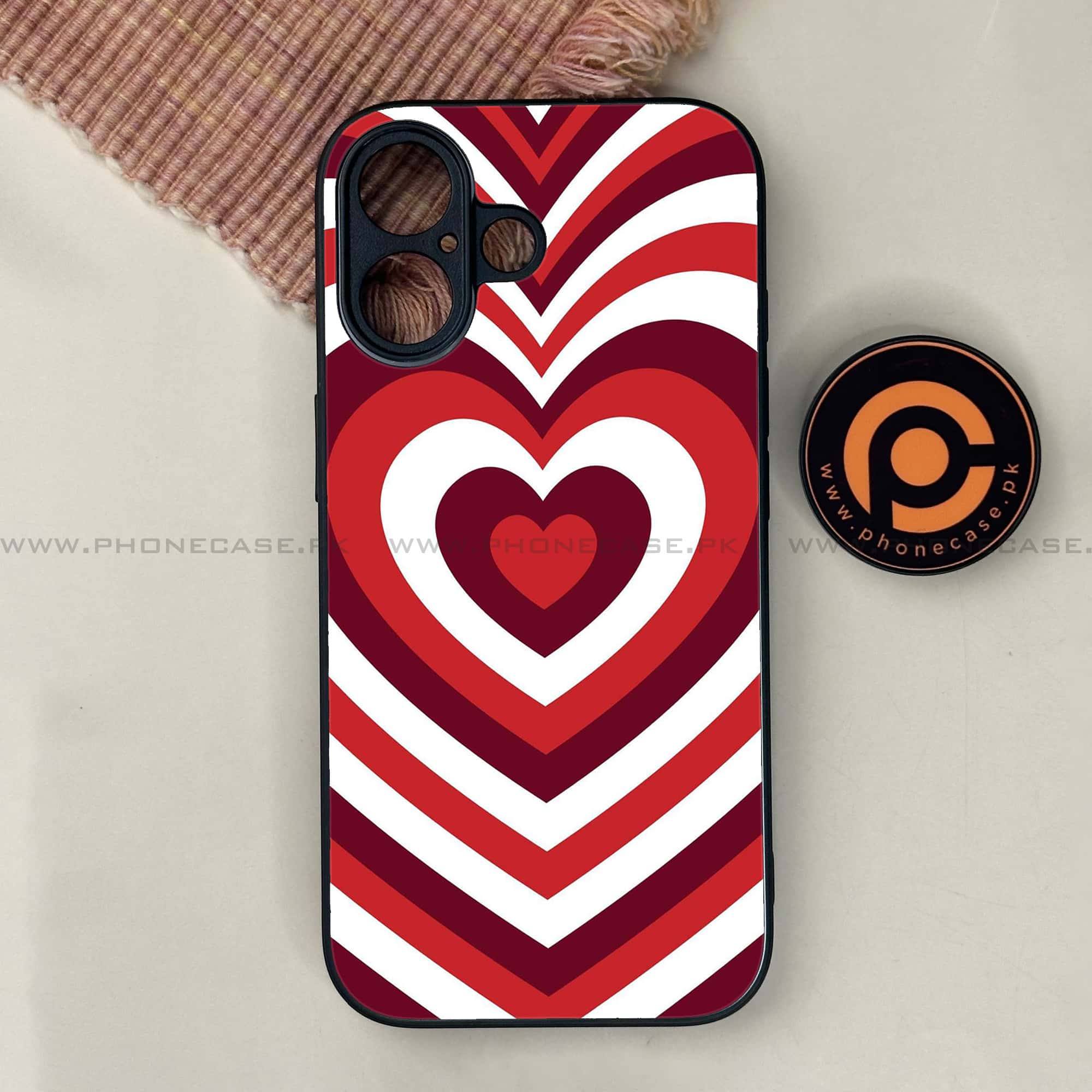 iPhone 17 - Heart Beat Series - Premium Printed Glass soft Bumper shock Proof Case