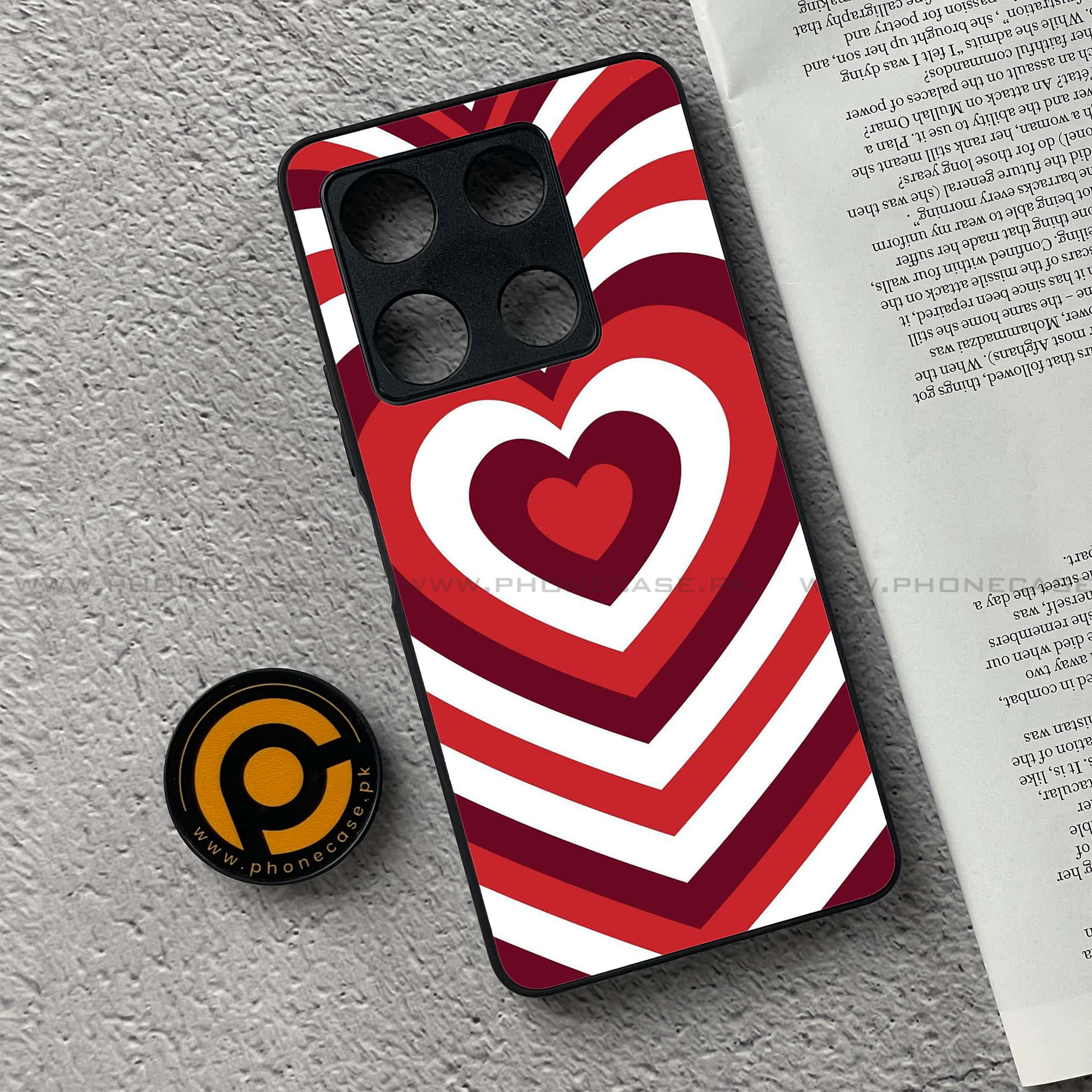 Infinix Note 30 Pro - Heart Beat Series - Premium Metal Printed soft Bumper shock Proof Case