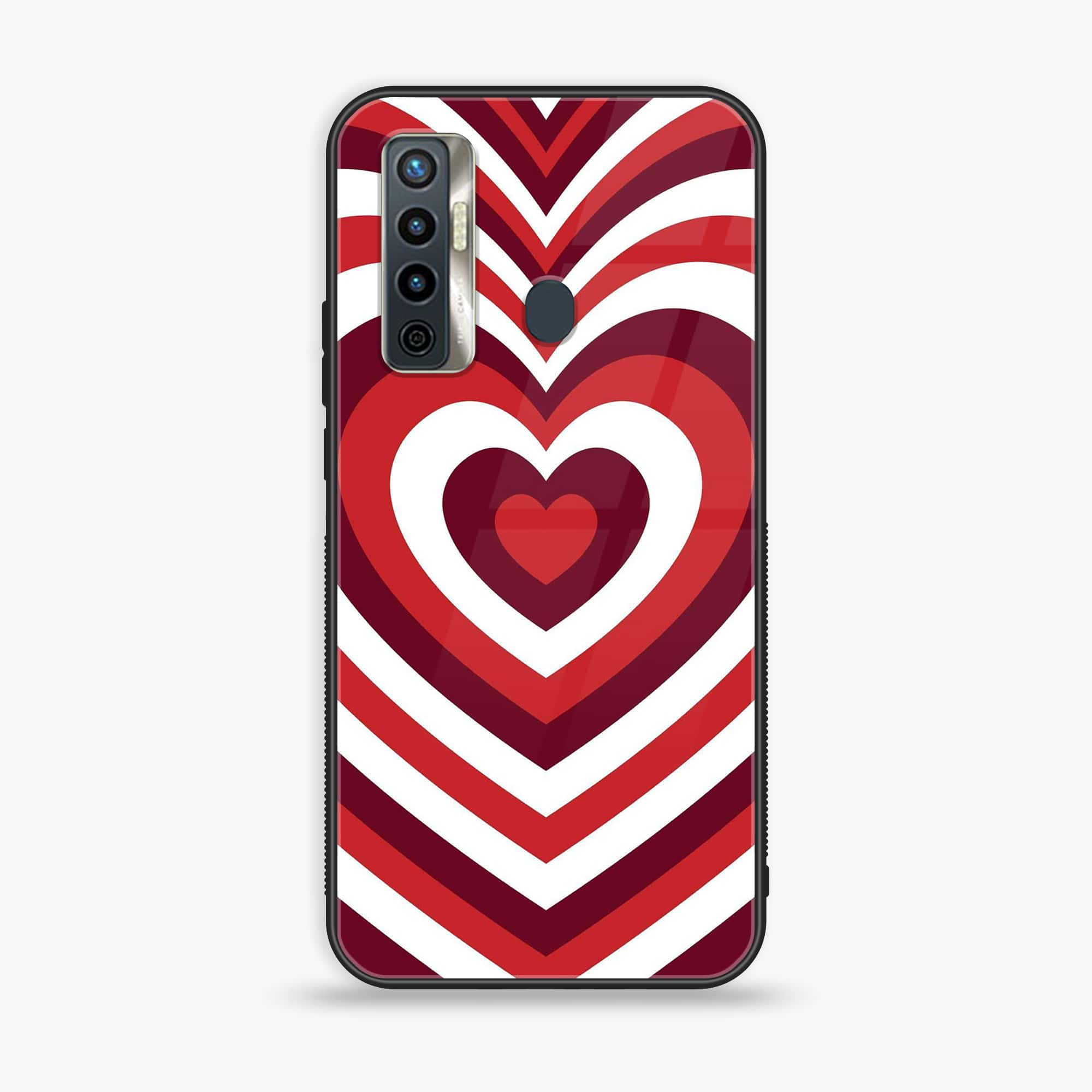 Tecno Camon 17 - Heart Beat Series - Premium Printed Glass soft Bumper shock Proof Case