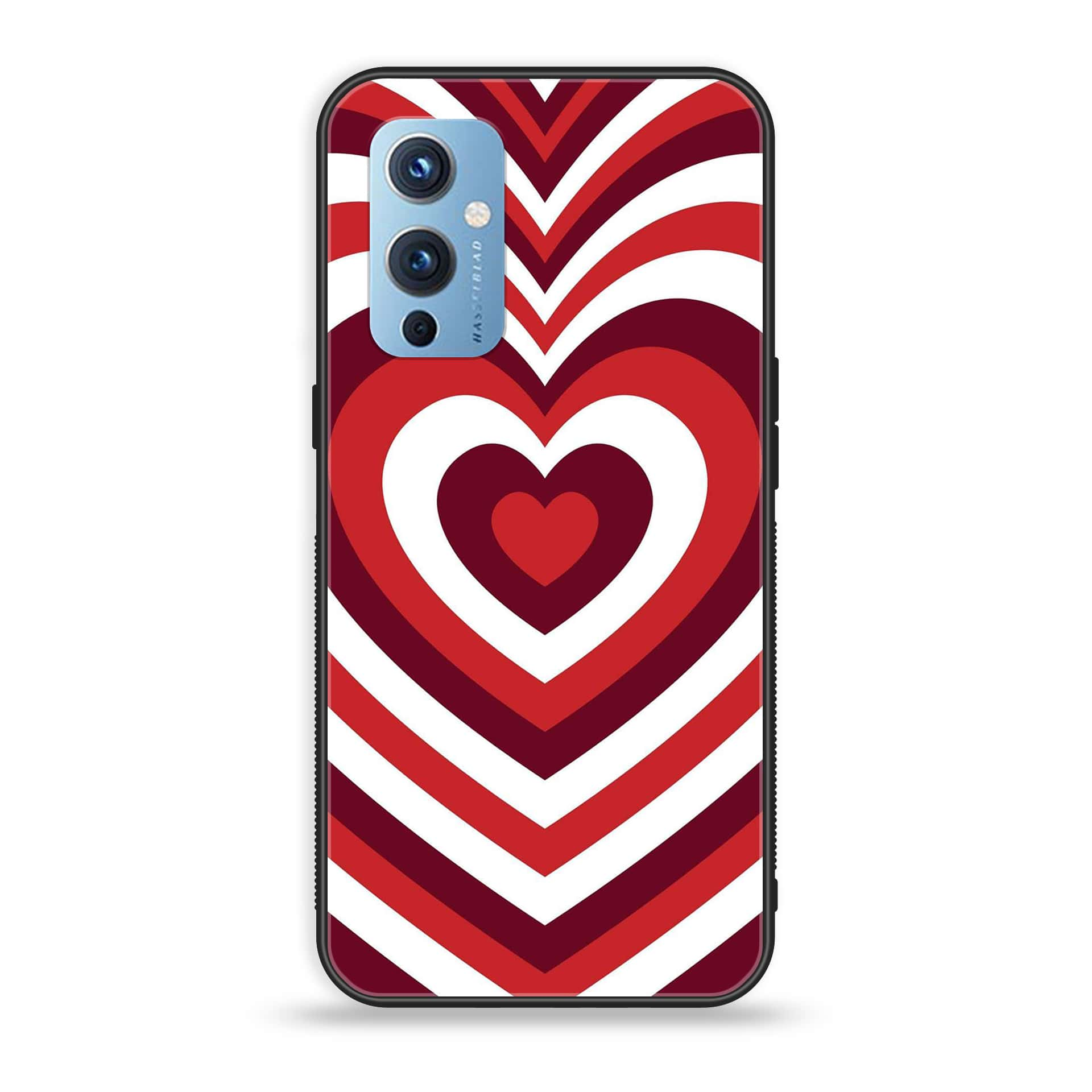 OnePlus 9 - Heart Beat Series - Premium Printed Glass soft Bumper shock Proof Case