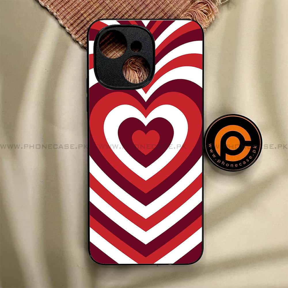 Tecno Spark 40C - Heart Beat Series - Premium Metal Printed soft Bumper shock Proof Case