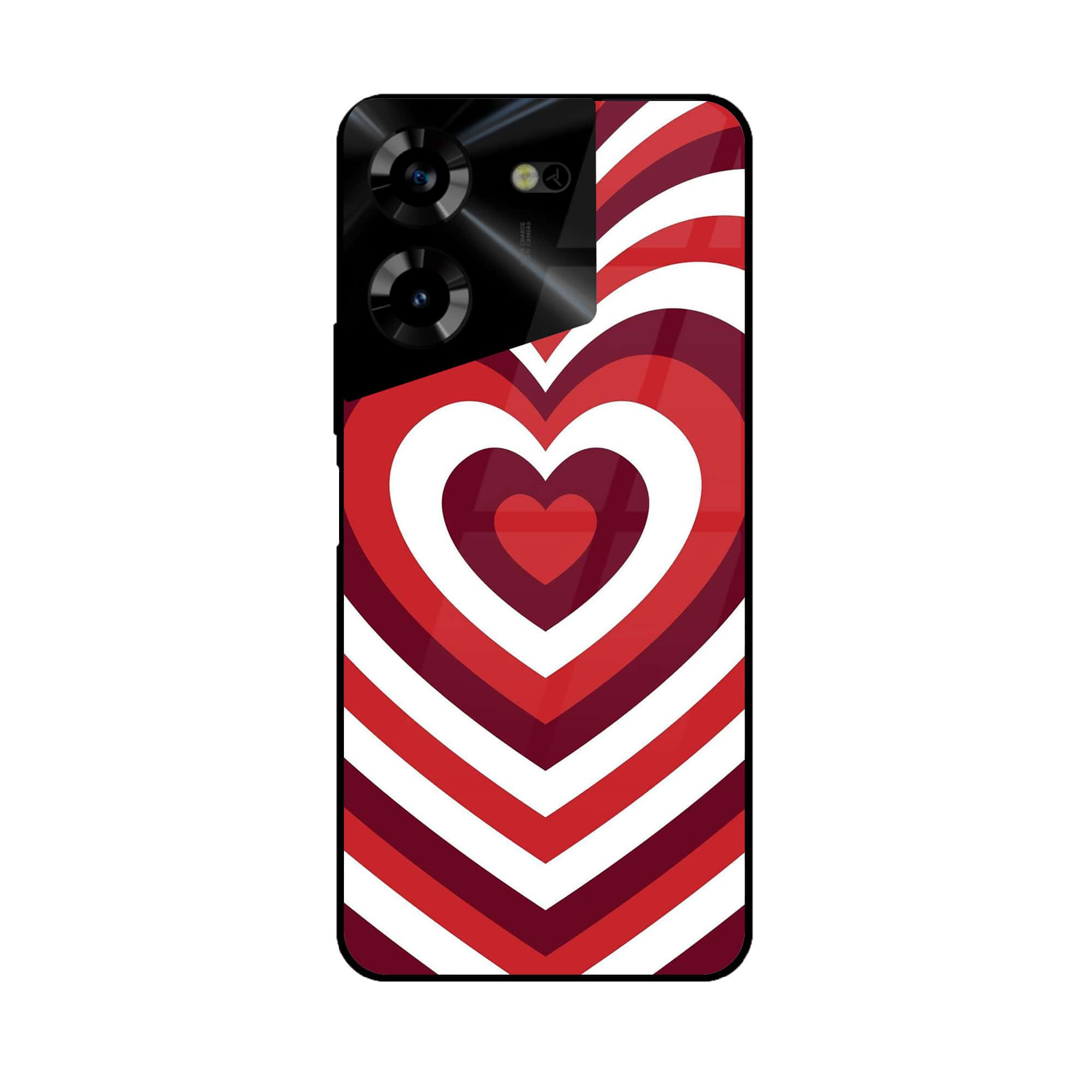 Tecno Pova 5 Pro - Heart Beat - Premium Printed Glass soft Bumper shock Proof Case