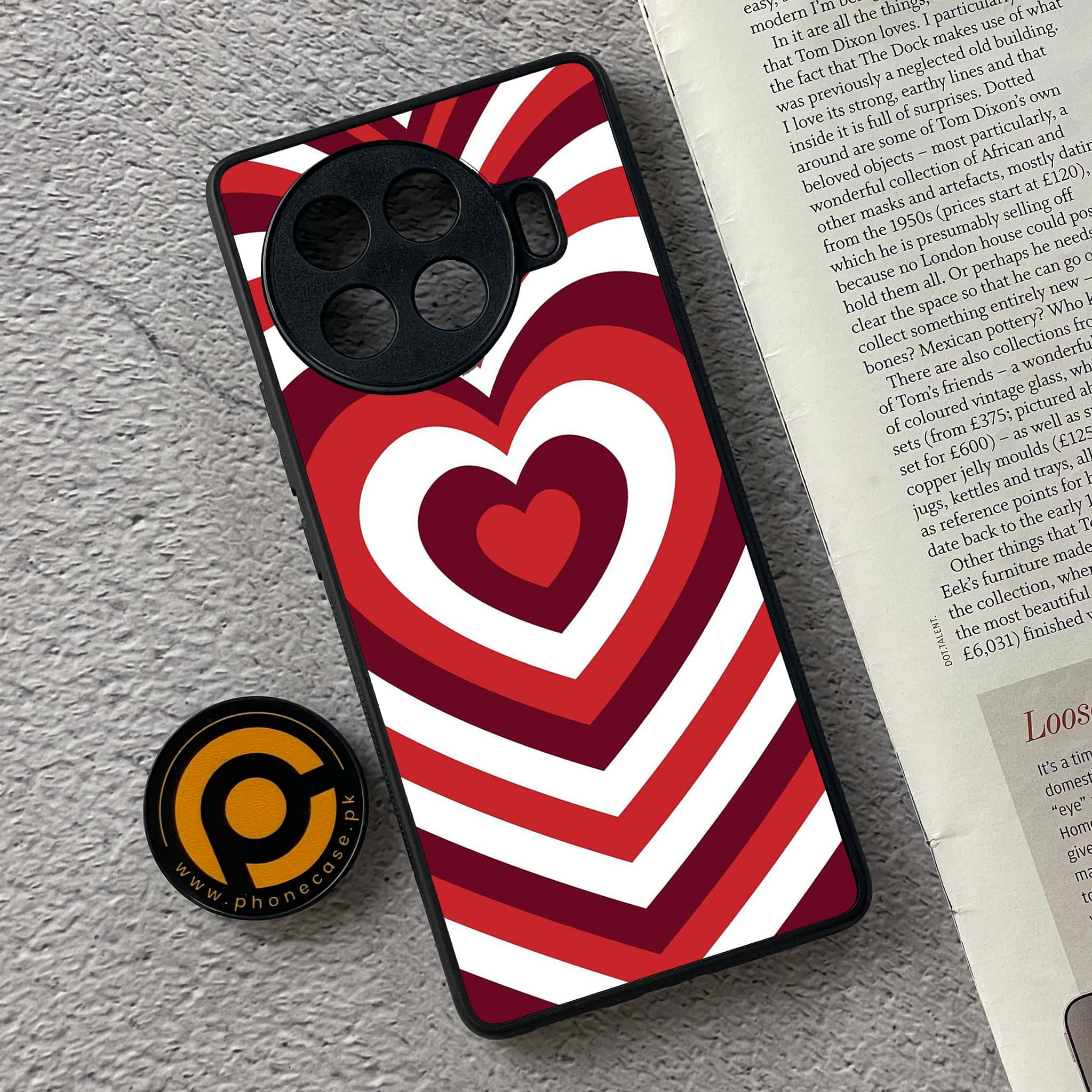 Tecno Spark 20 pro plus - Heart Beat Series - Premium Printed Glass soft Bumper shock Proof Case