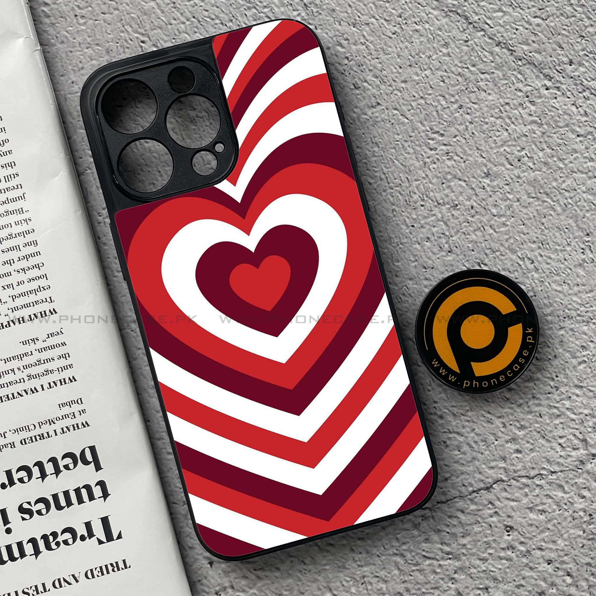 iPhone 15 Pro - Heart Beat Series - Premium Metal Printed soft Bumper shock Proof Case