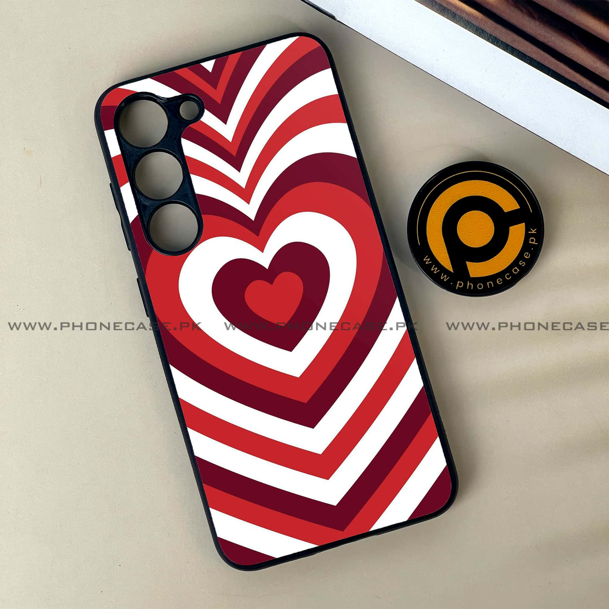 Samsung Galaxy S23 - Heart Beat Series - Premium Printed Glass soft Bumper shock Proof Case