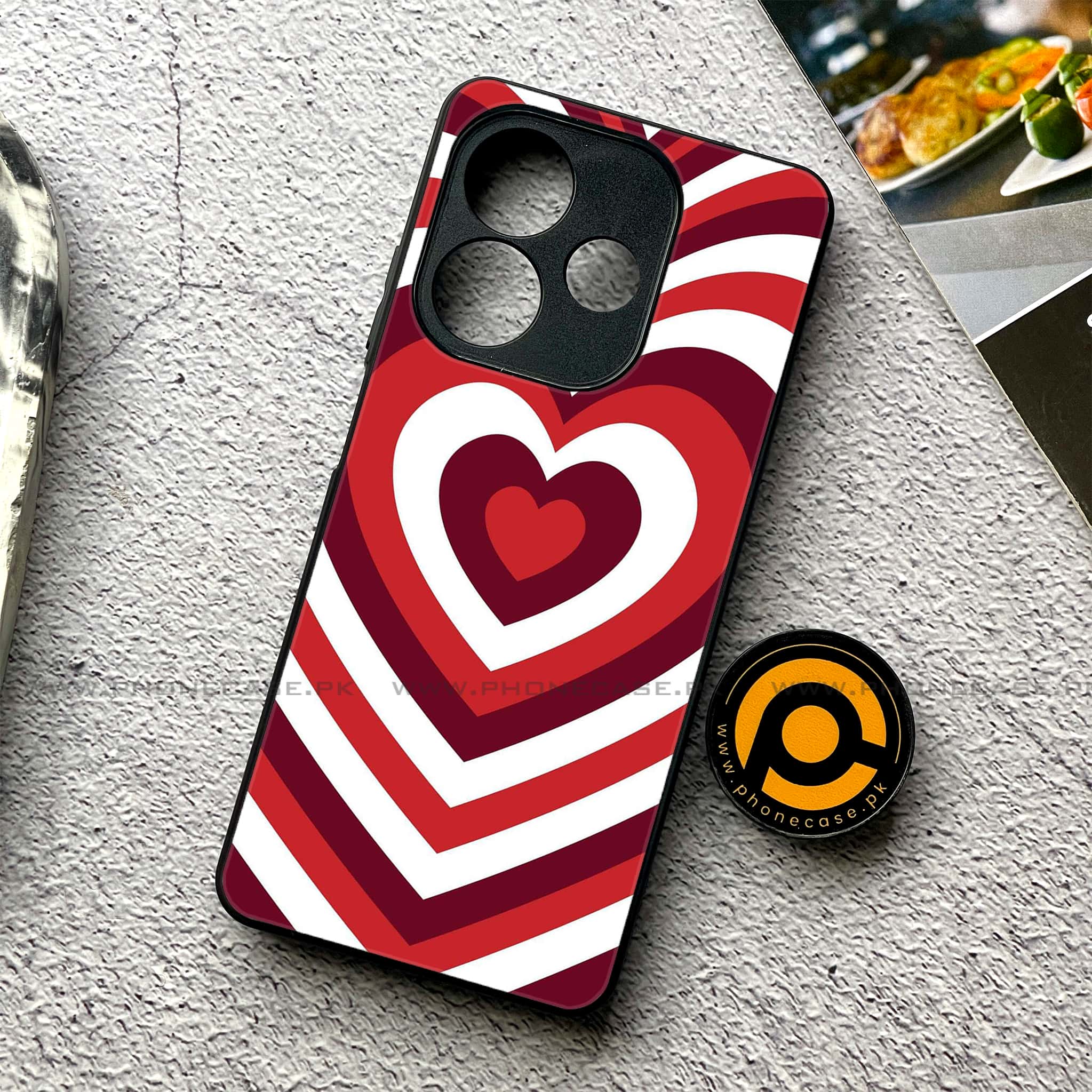 Oppo A5 Pro - Heart Beat Series - Premium Metal Printed soft Bumper shock Proof Case