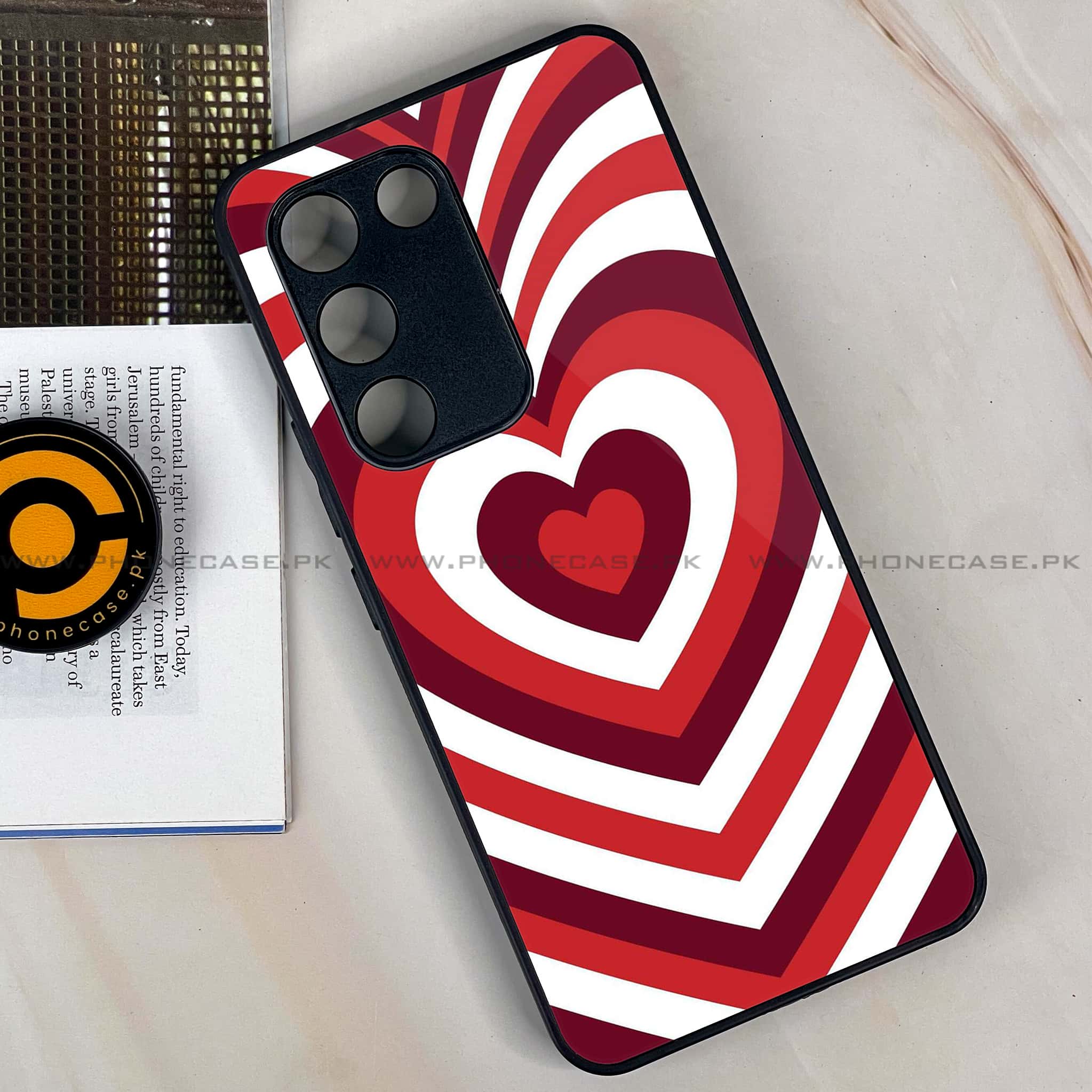Vivo Y200e - Heart Beat Series - Premium Metal Printed soft Bumper shock Proof Case