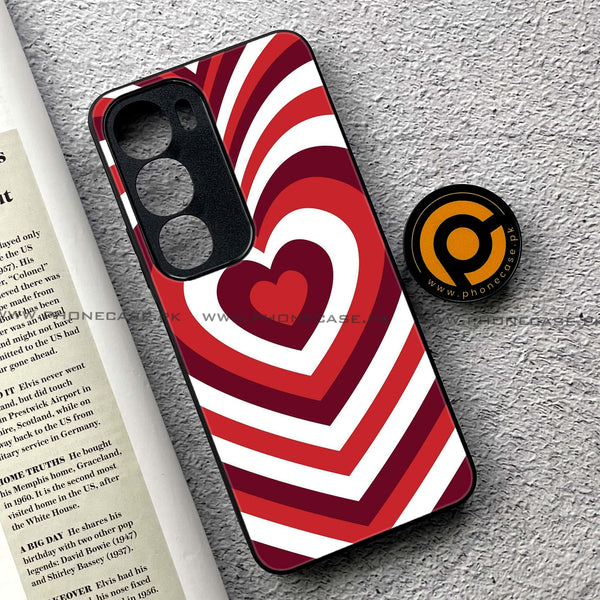Vivo Y19s - Heart Beat Design 5  - Premium Printed Glass soft Bumper shock Proof Case CS-34357