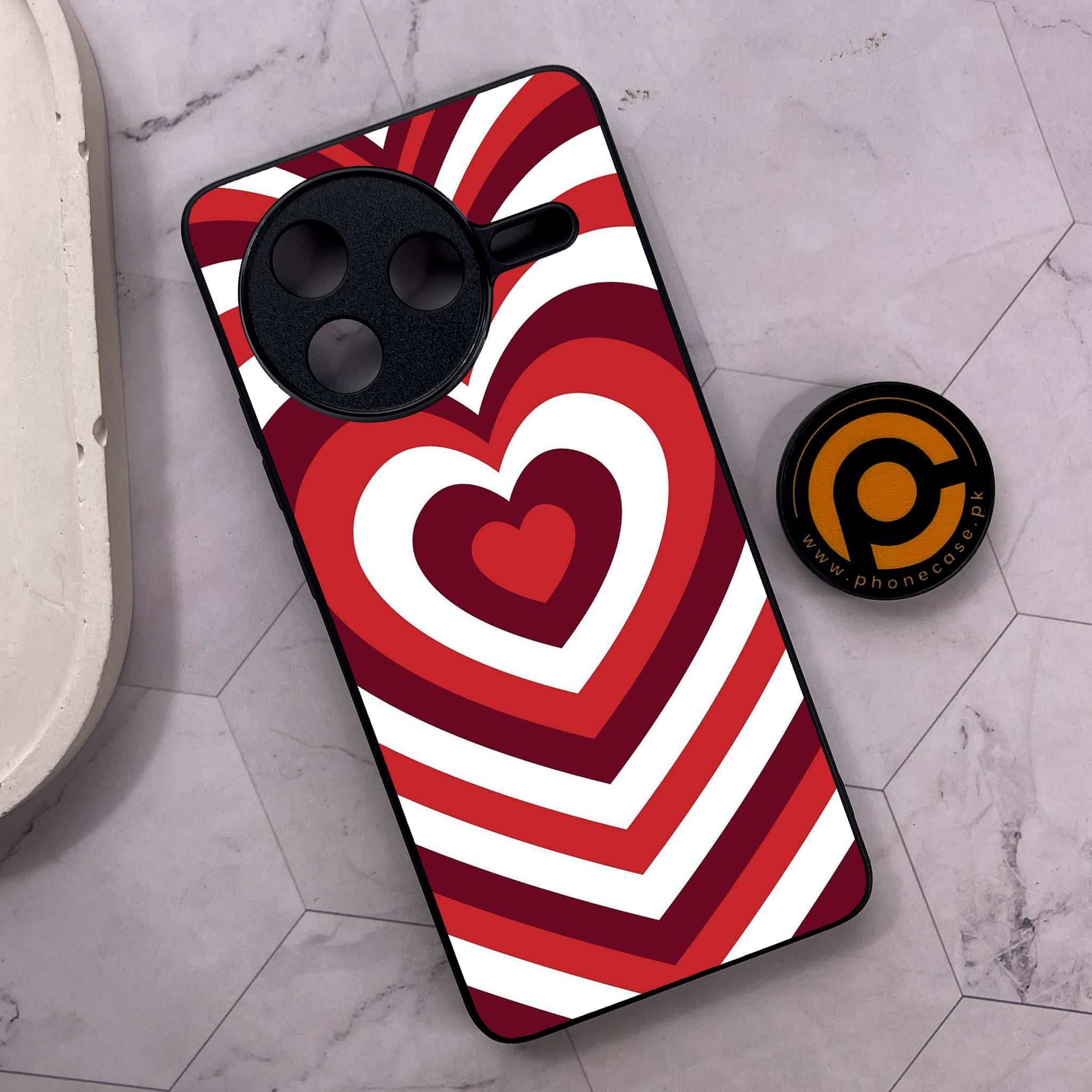 Xiaomi Poco F7 Pro 5G - Heart Beat Series - Premium Metal Printed soft Bumper shock Proof Case