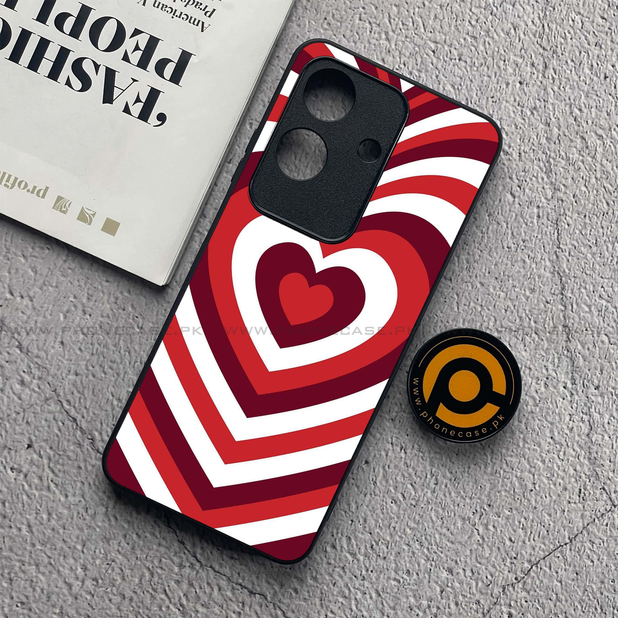 Realme Note 60x - Heart Beat Series - Premium Metal  Printed soft Bumper shock Proof Case