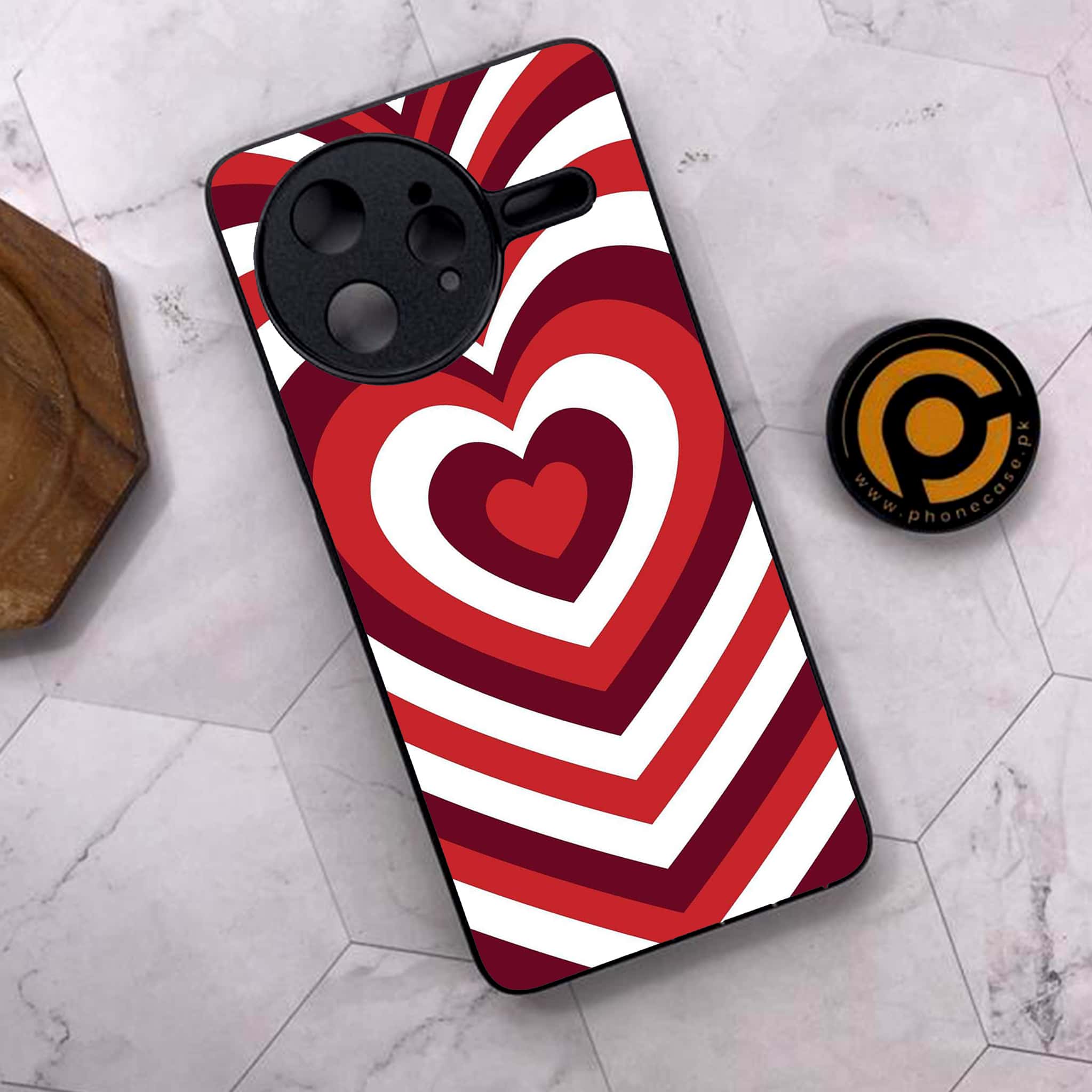 Xiaomi Poco F7 Ultra 5G - Heart Beat Series - Premium Metal Printed soft Bumper shock Proof Case