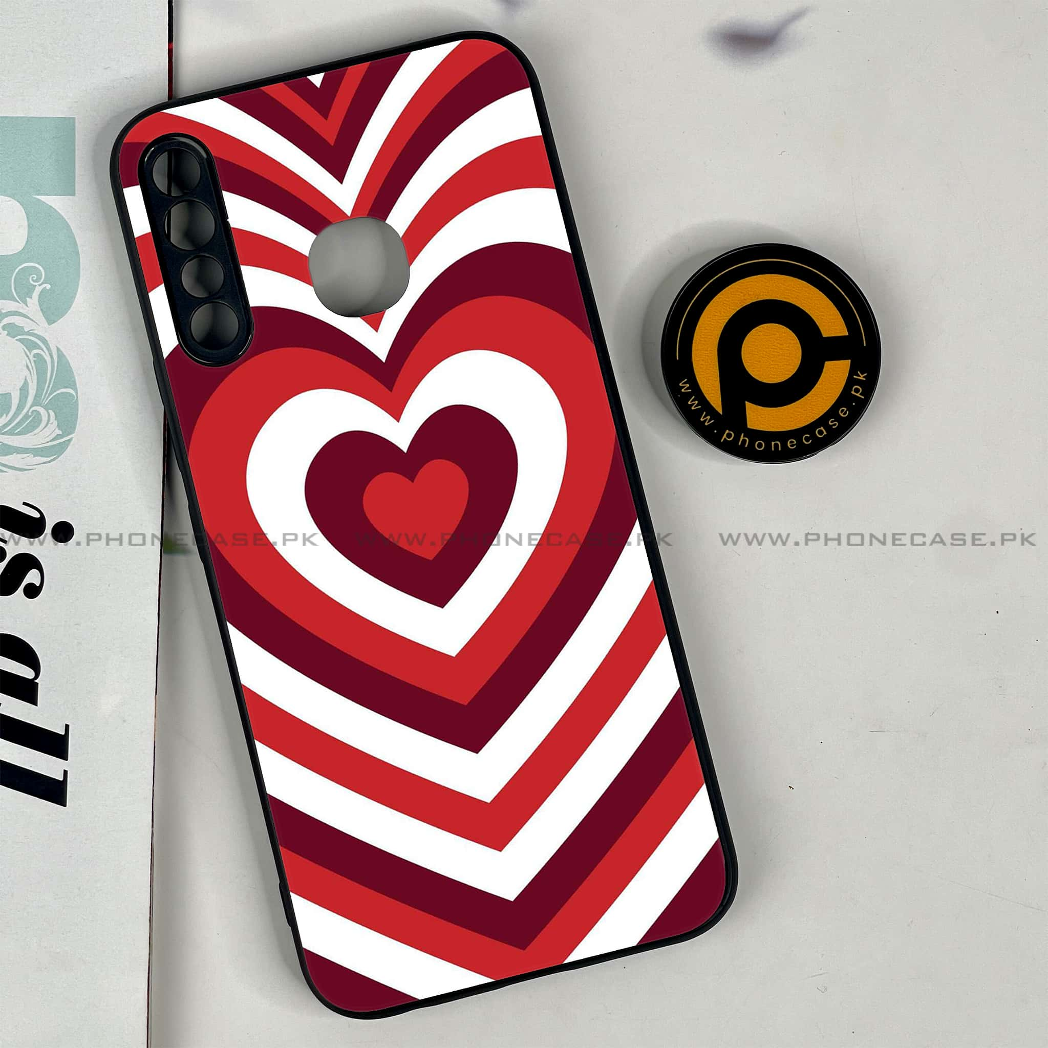 Infinix Hot 8 Lite - Heart Beat Series - Premium Printed Glass soft Bumper shock Proof Case