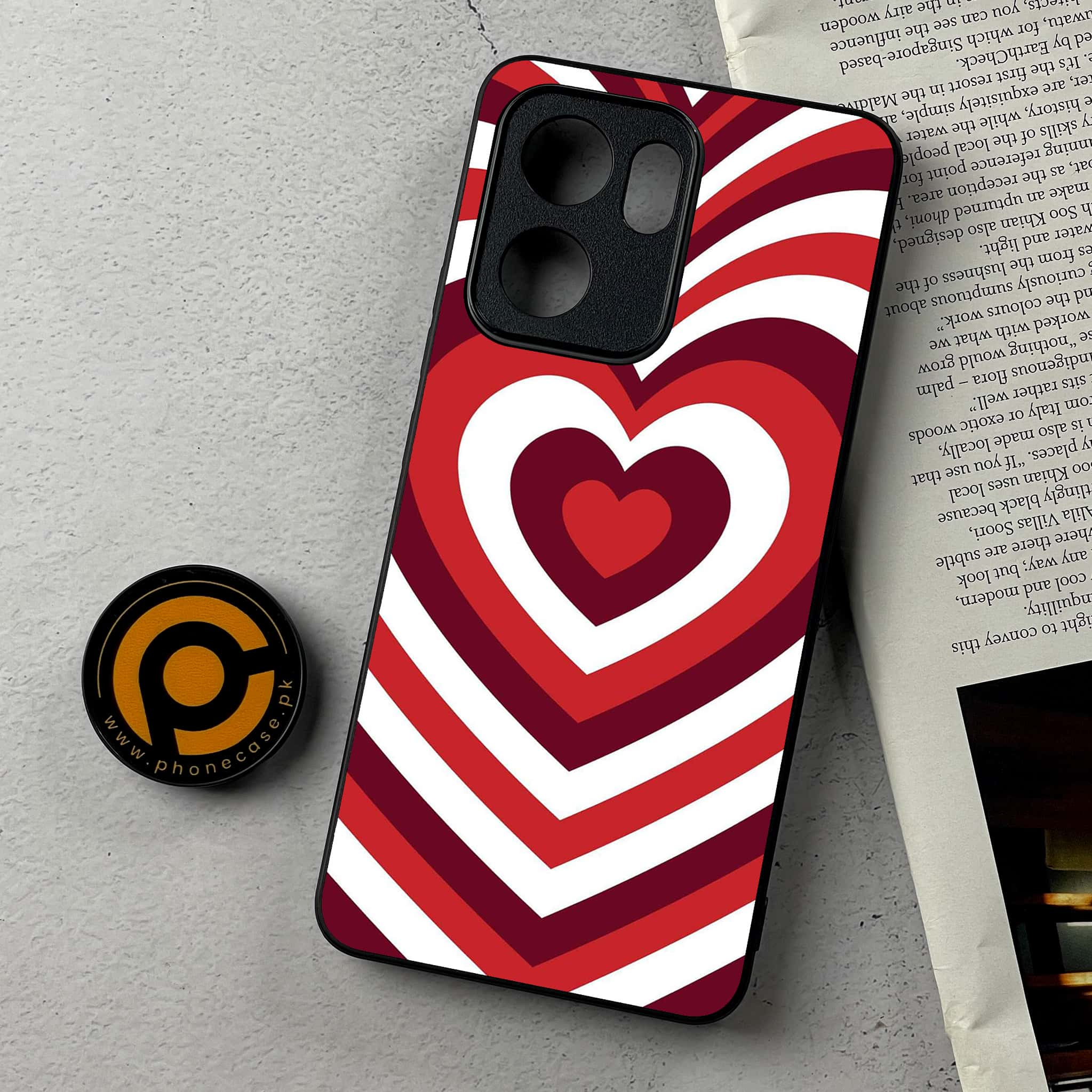 Oppo Reno 13F - Heart Beat Series - Premium Metal Printed Soft Bumper Shockproof Case