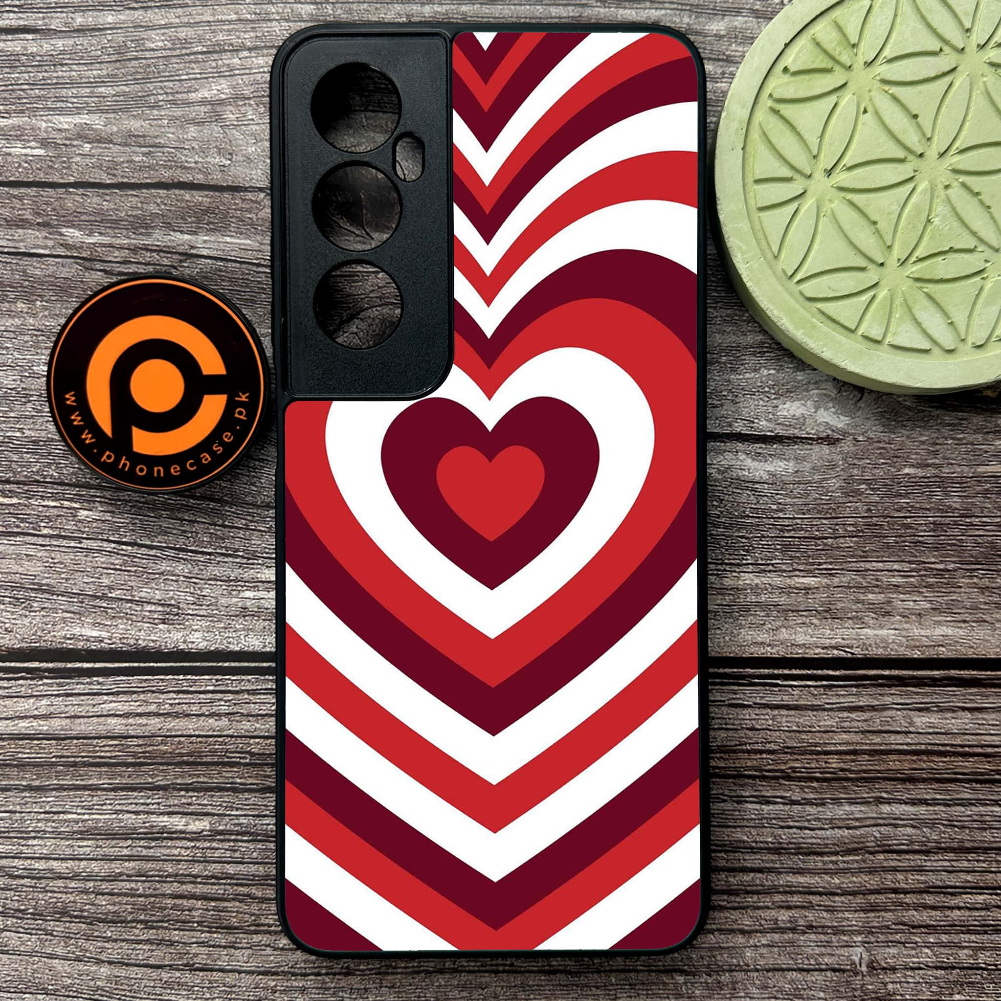 Realme C65  - Heart Beat Series - Premium Metal Printed soft Bumper shock Proof Case